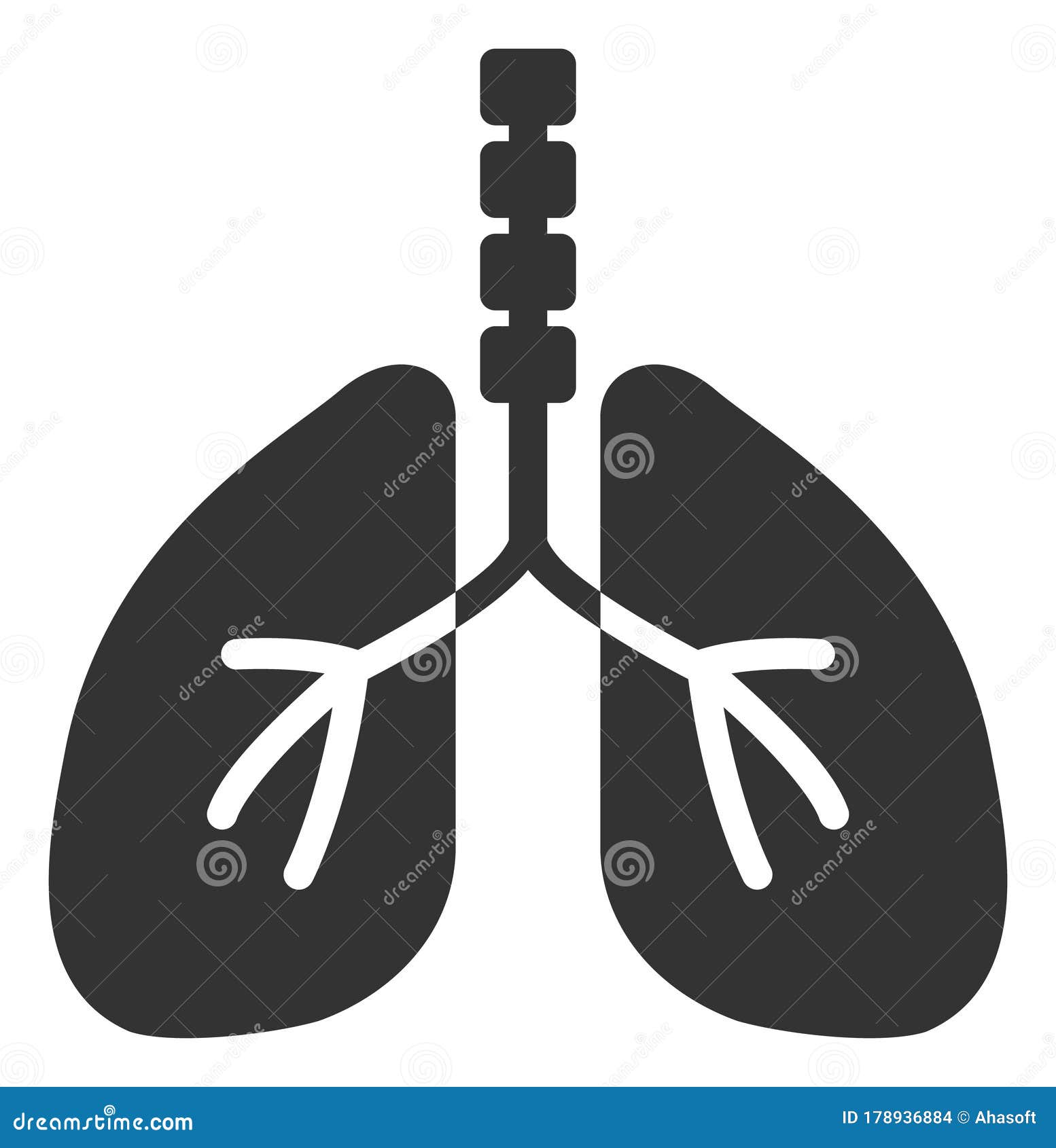 raster flat breathe system icon