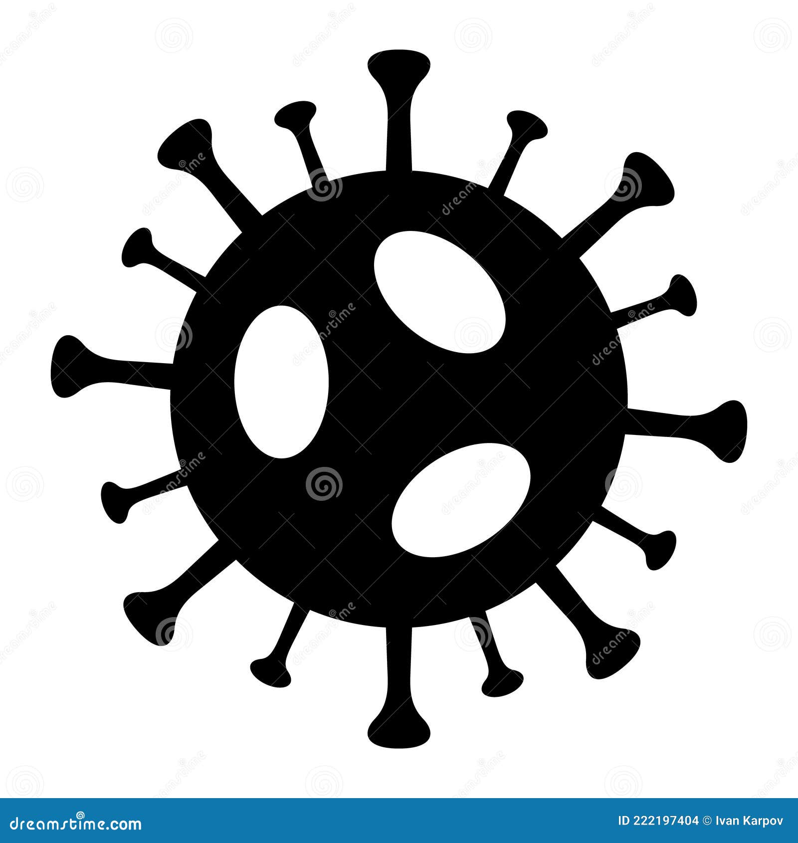 Raster 2019-Ncov Virus Flat Icon Symbol Stock Illustration ...