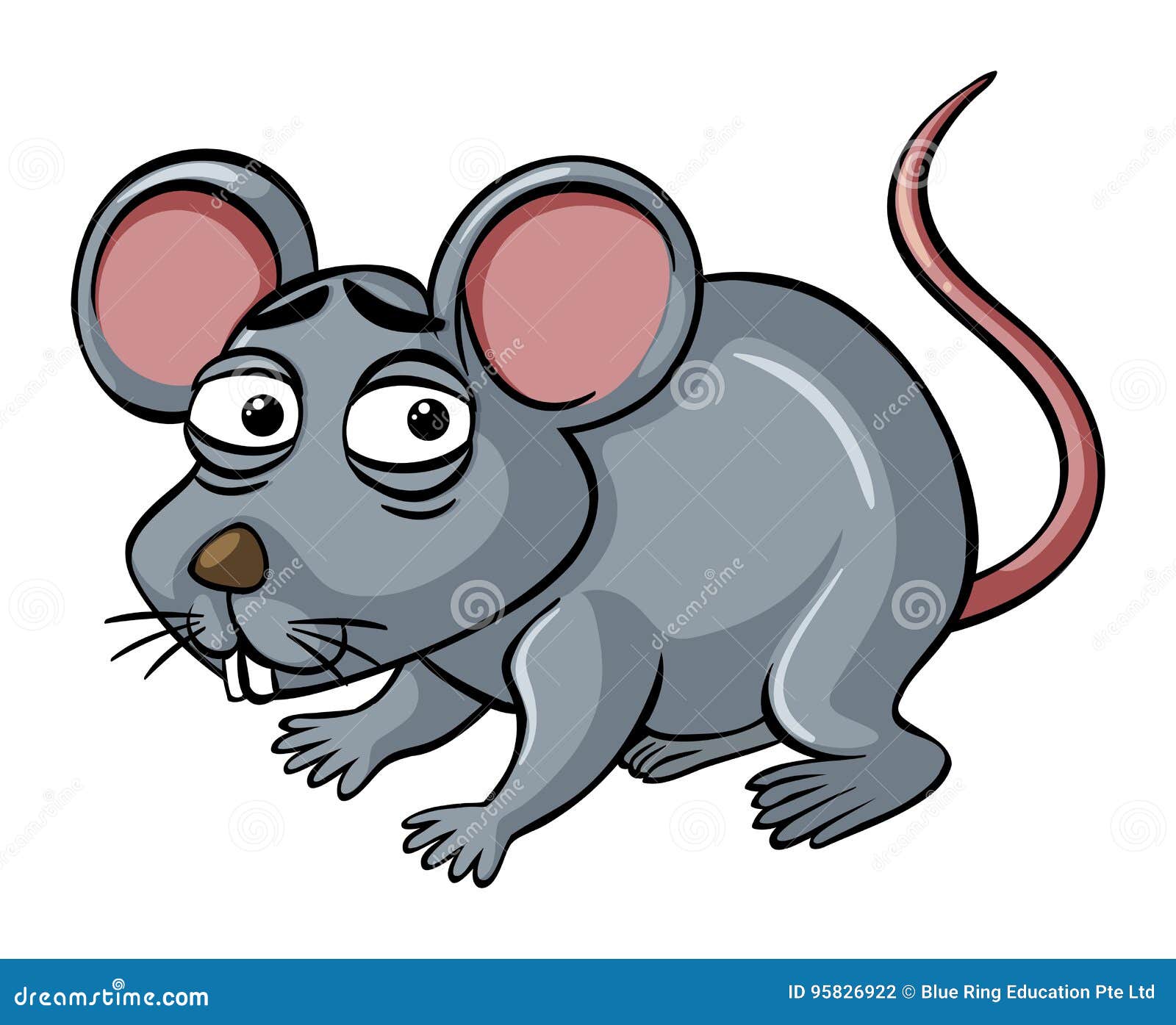 Ratón con la cara triste ilustración del vector. Ilustración de blanco -  95826922