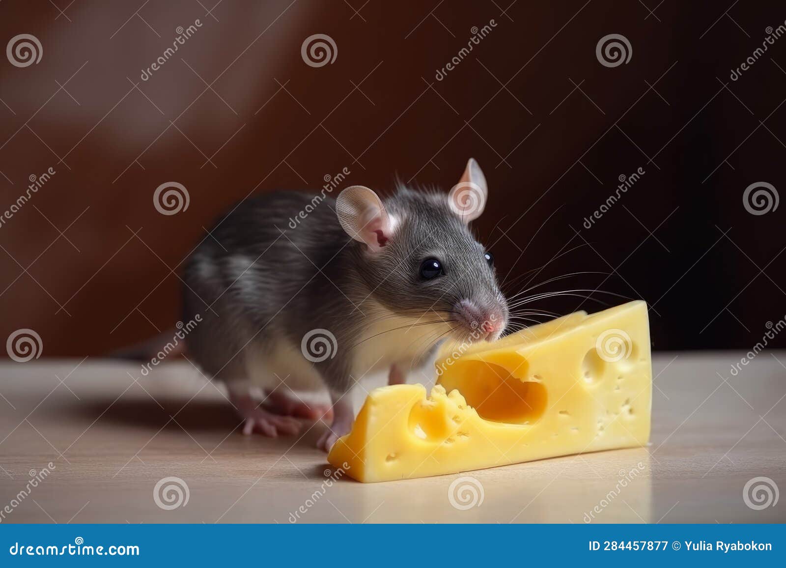Rat cheese. Generate Ai stock illustration. Illustration of hair