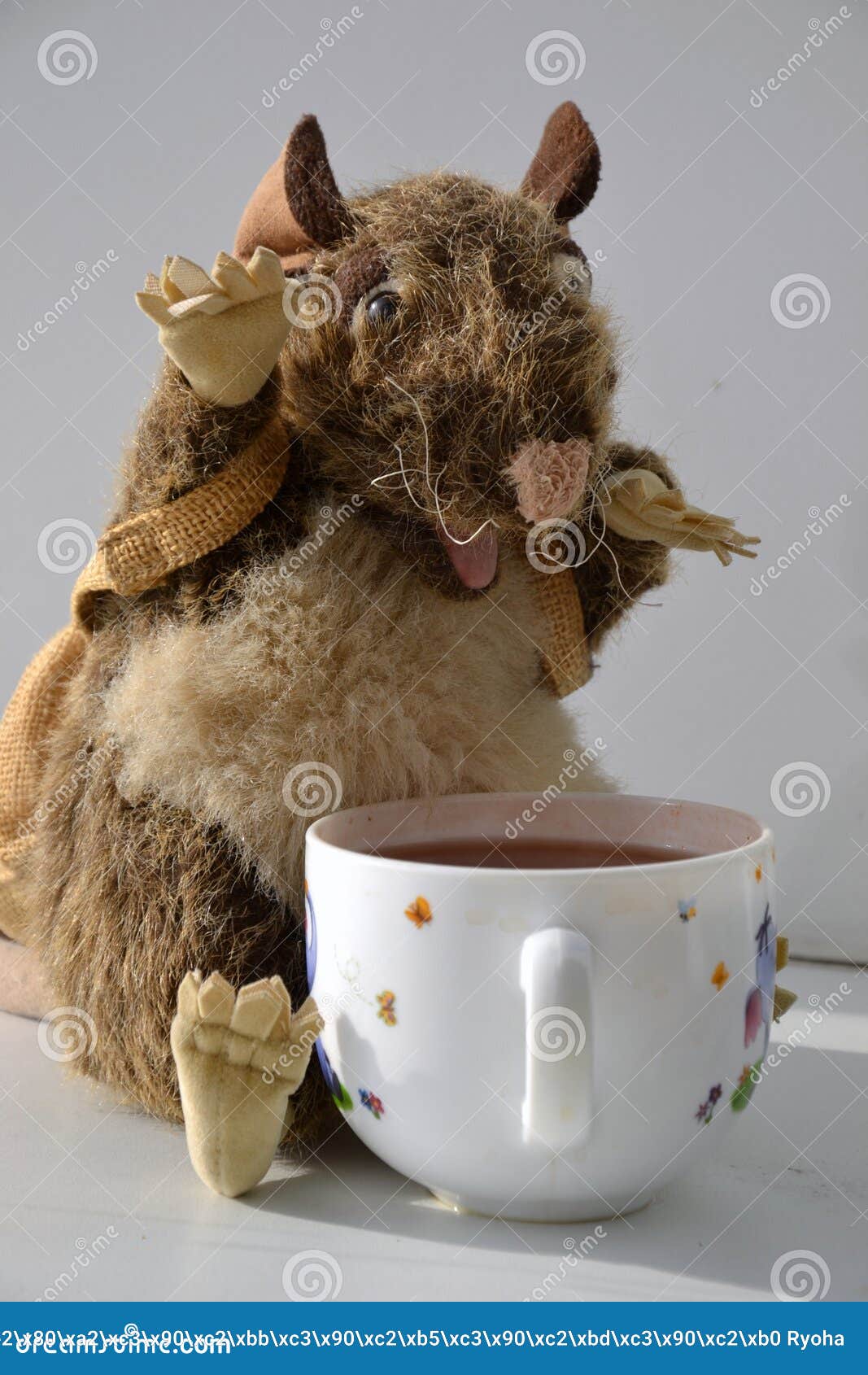 Rat drinking tea stock photo. Image of soft, mouse, rodent 91313538