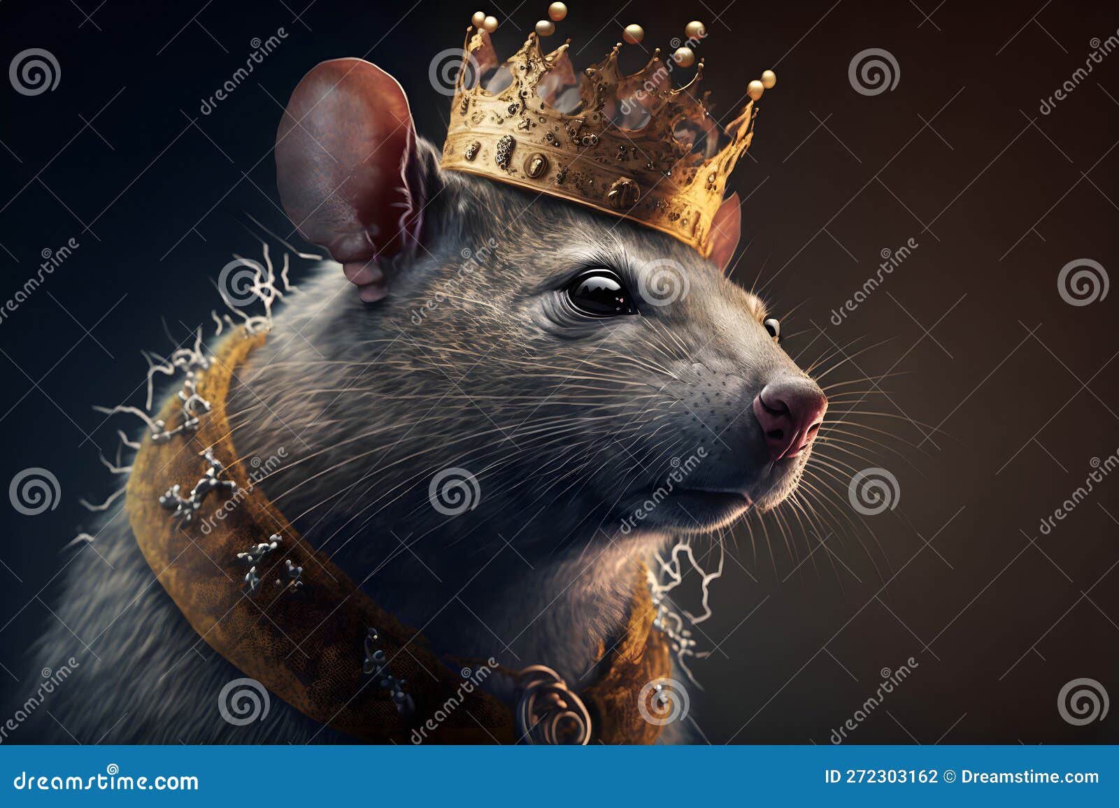 rat king medieval portrait, neural network generated art. Digitally  generated image. Not based on any actual person, scene or pattern. Stock  Illustration