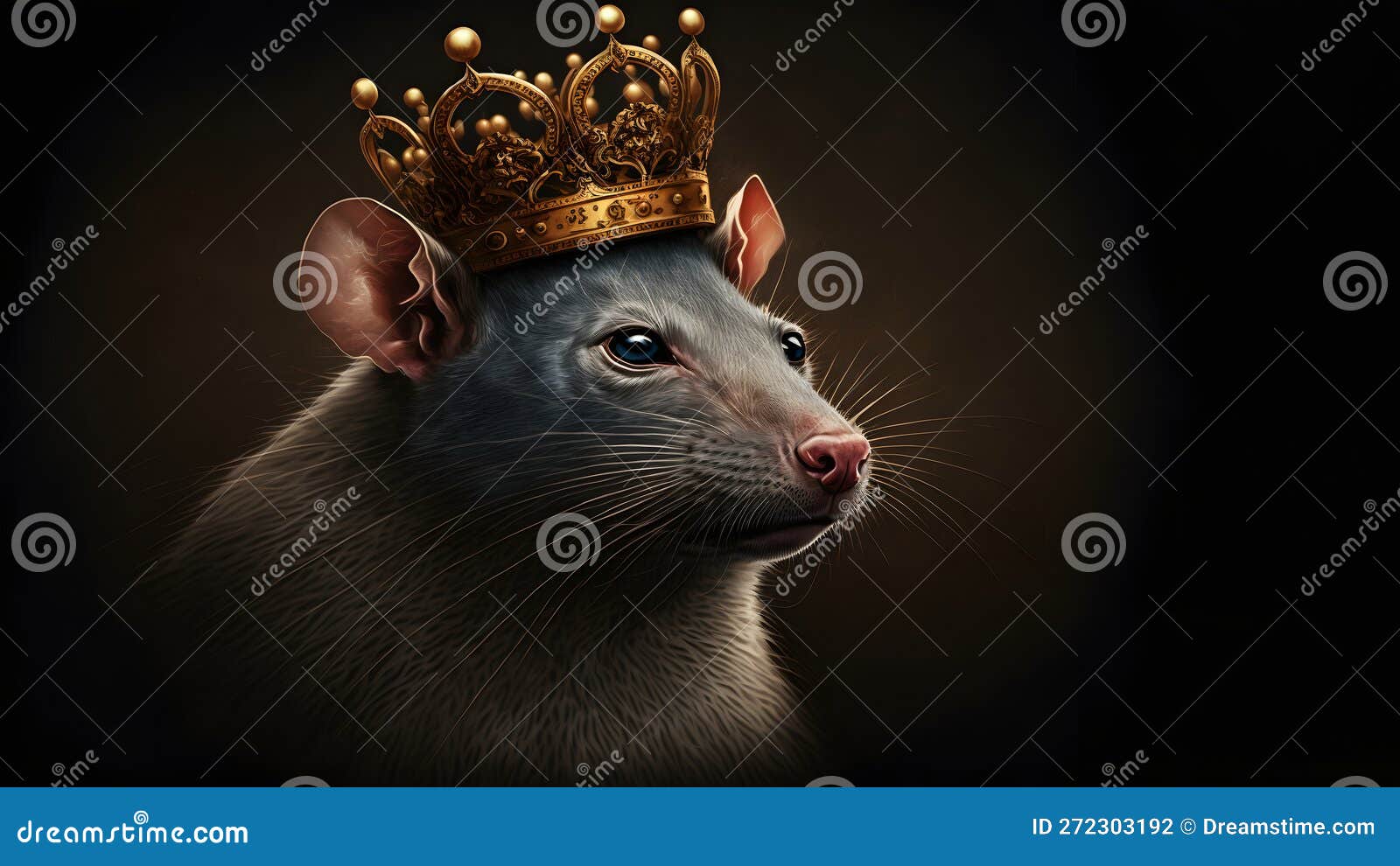 Rat King Medieval Portrait, Neural Network Generated Art Stock Illustration  - Illustration of artwork, crown: 272303192