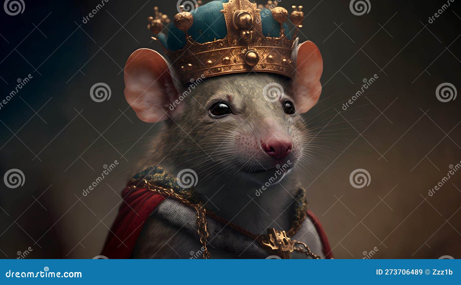 Rat King Medieval Portrait, Neural Network Generated Art Stock Illustration  - Illustration of artwork, crown: 272303192