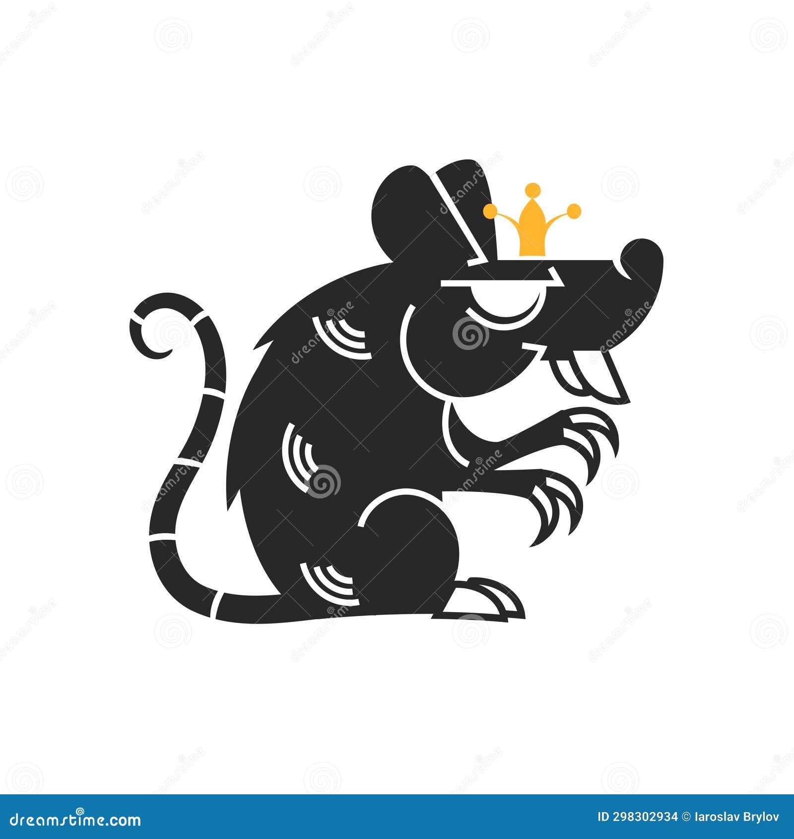 freehand retro cartoon rat king Stock Vector Image & Art - Alamy