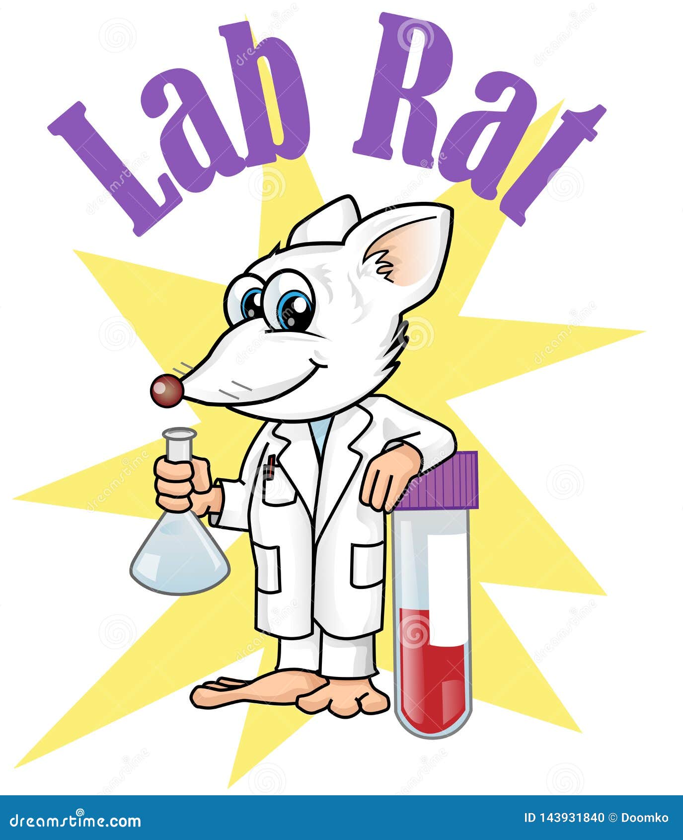 Rat lab character cartoon. stock vector. Illustration of rodent 143931840