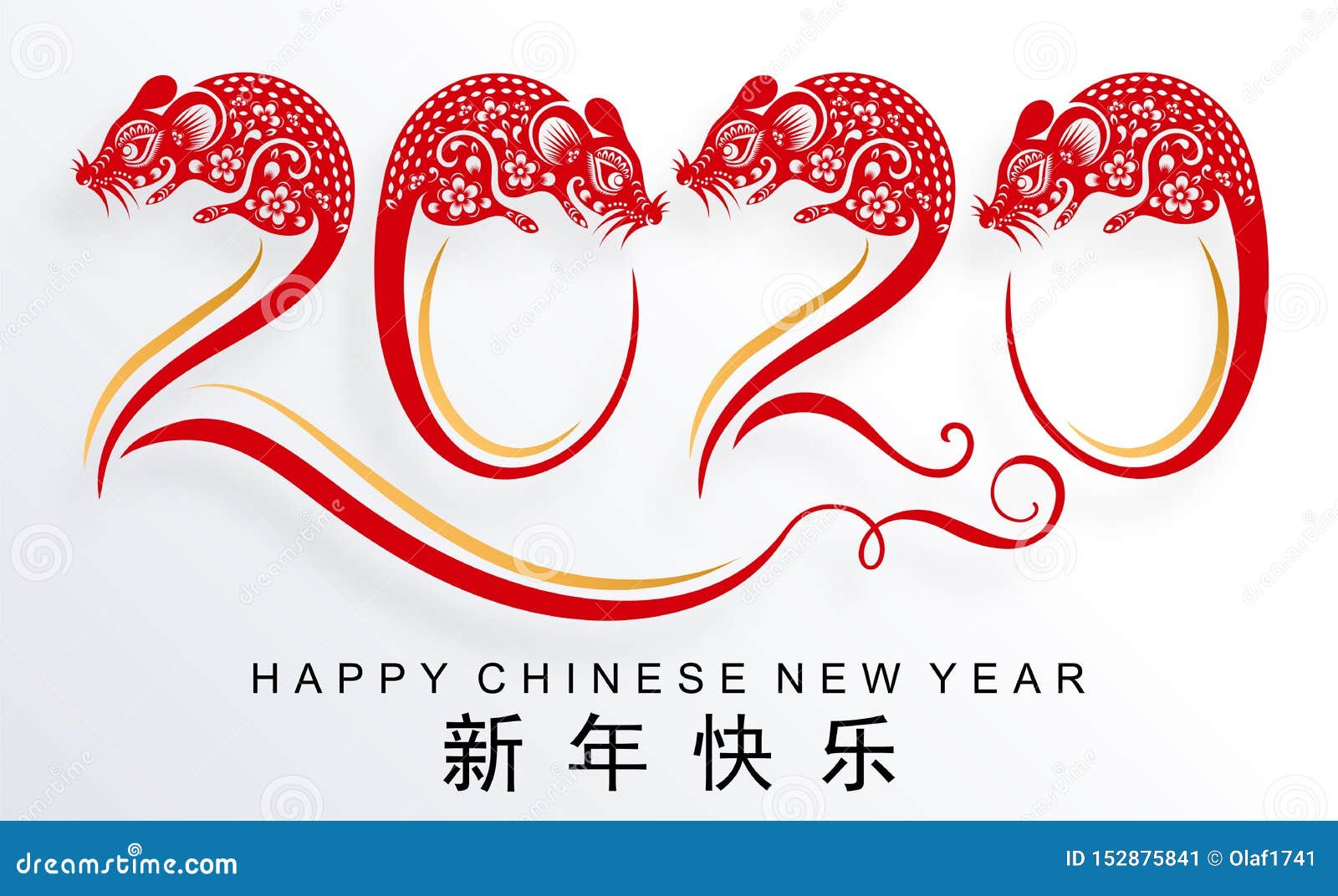 Happy Chinese New Year 2020 Year Of The Rat. Stock Vector - Illustration of animal ...1600 x 1071