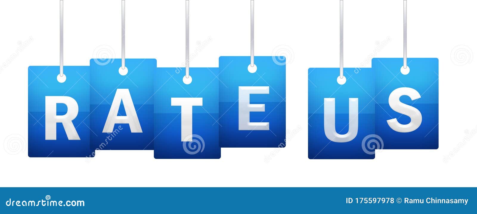 Rate us banner tag stock illustration. Illustration of online 175597978