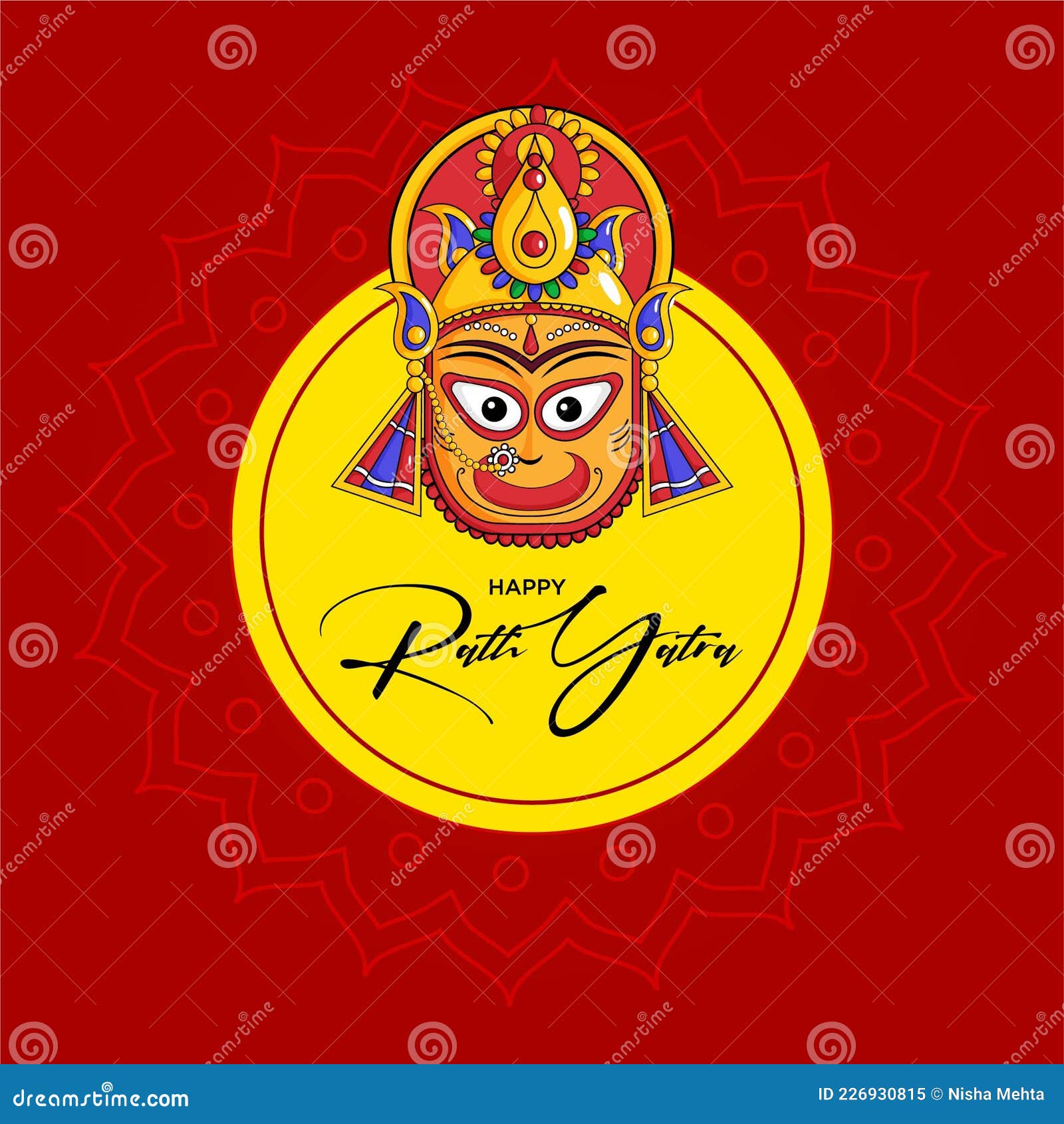 Banner Design of Rath Yatra Festival Stock Vector - Illustration of  creativehatti, poster: 226930815