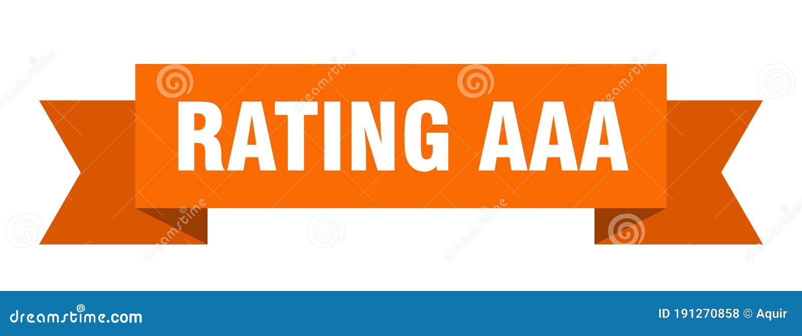 Rating aaa ribbon. stock vector. Illustration of insignia 191270858