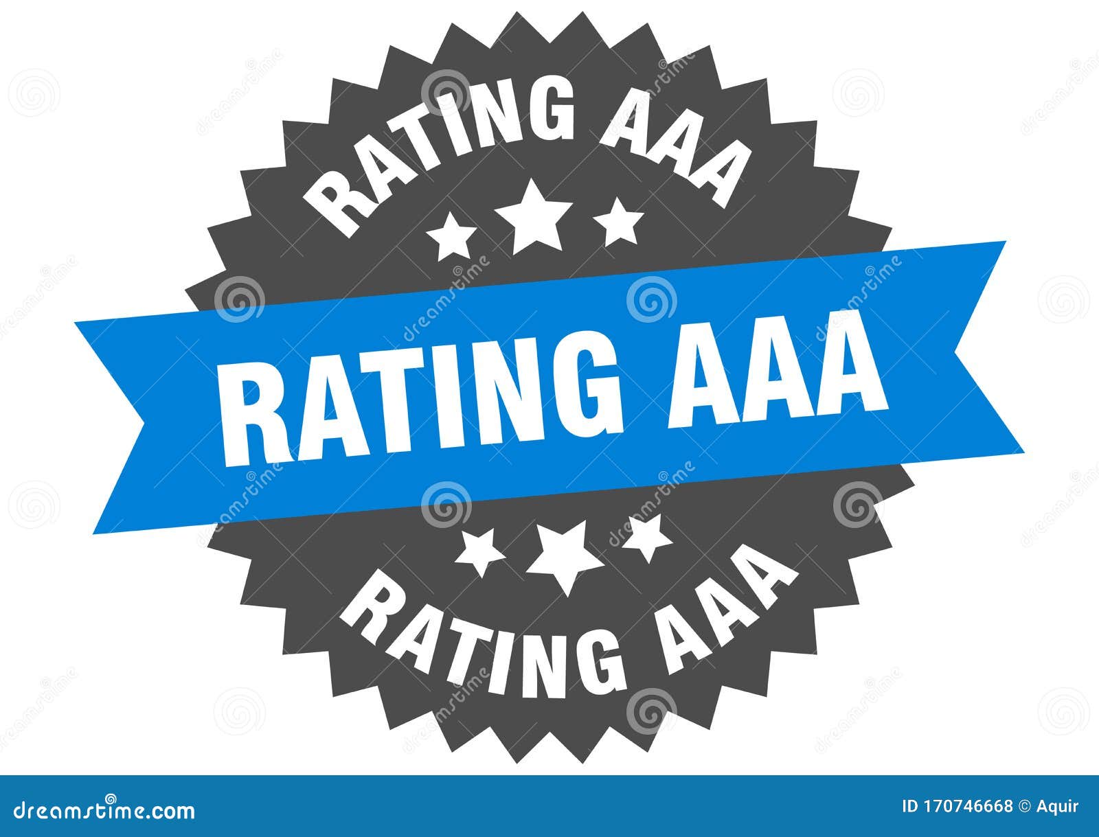 Rating Aaa Sign. Rating Aaa Circular Band Label. Rating Aaa Sticker