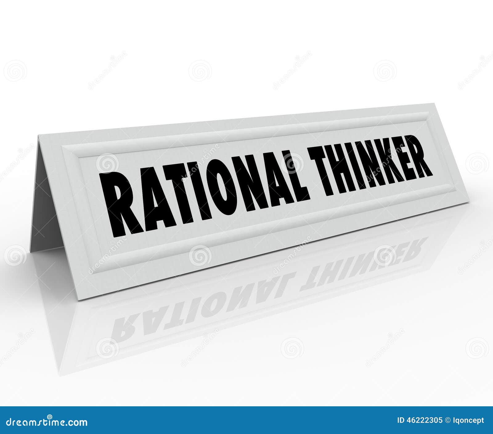 rational thinker name tent card reason sensible thought speaker