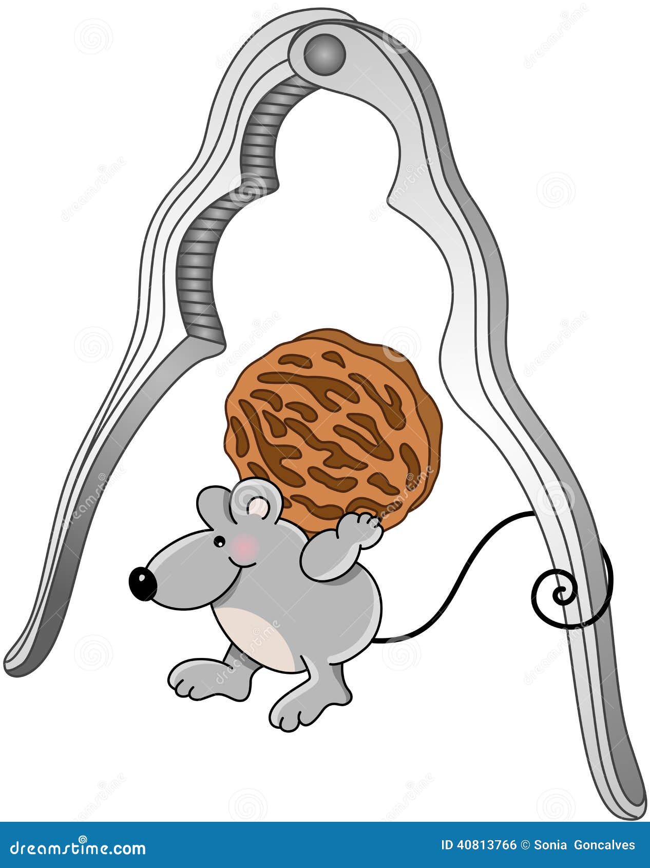 Rato Com Noz E Quebra-nozes Ilustração do Vetor - Ilustração de isolado,  flor: 40813766, image size:1266x1690