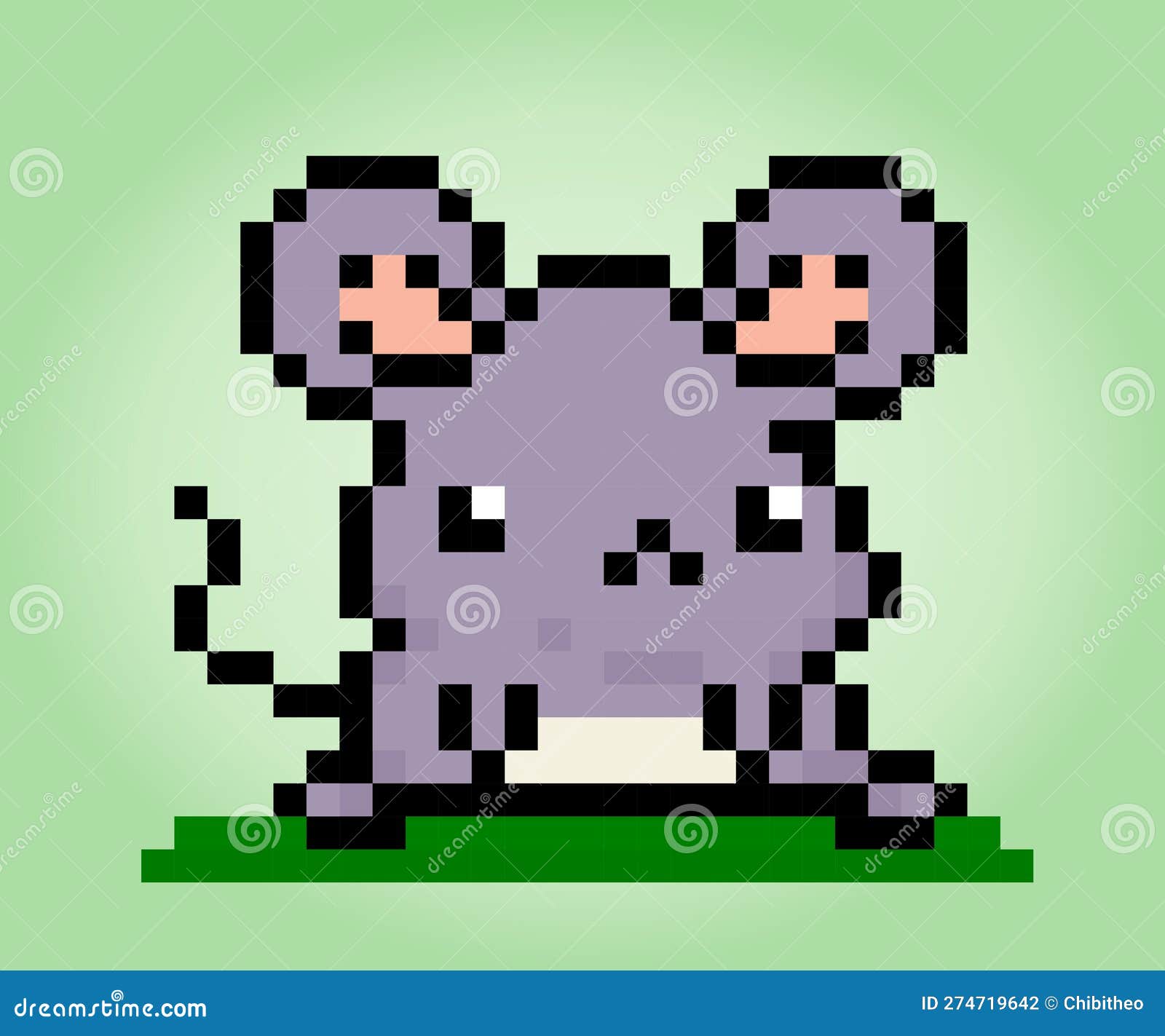 Pixel 8 bit cat animal para ativos de jogo em ilustração vetorial