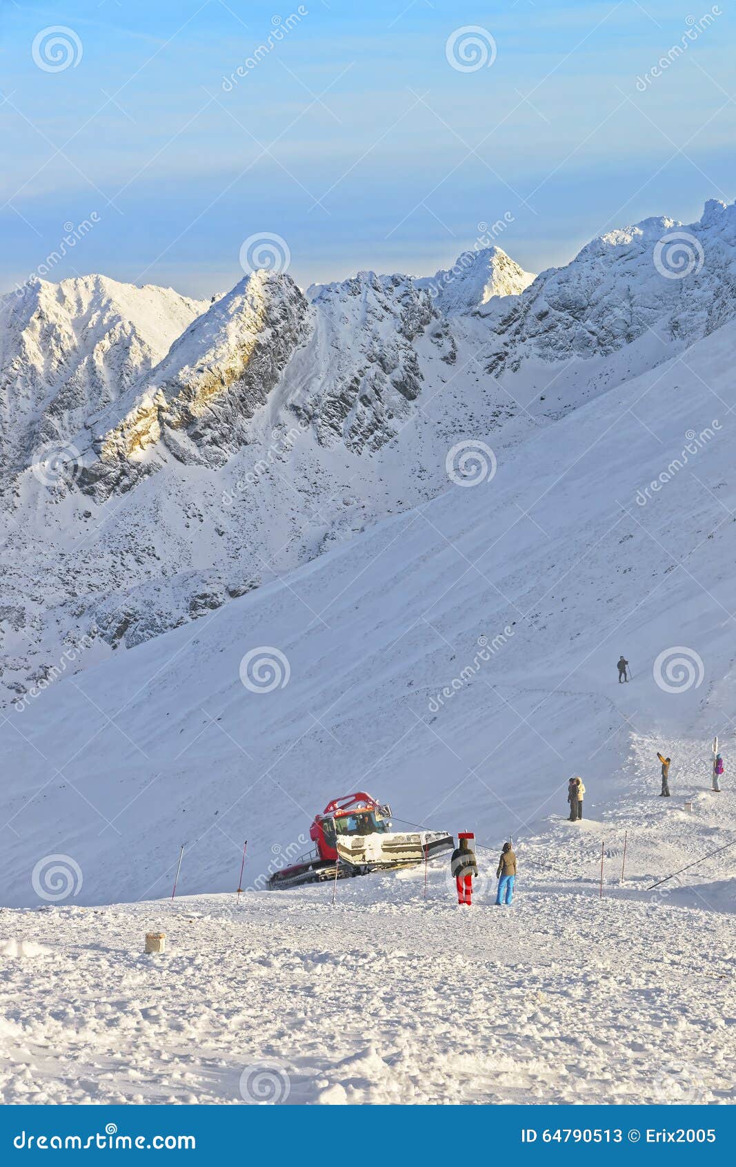 Ratrack at Work in Kasprowy Wierch Peak in Zakopane in the Winter Time ...