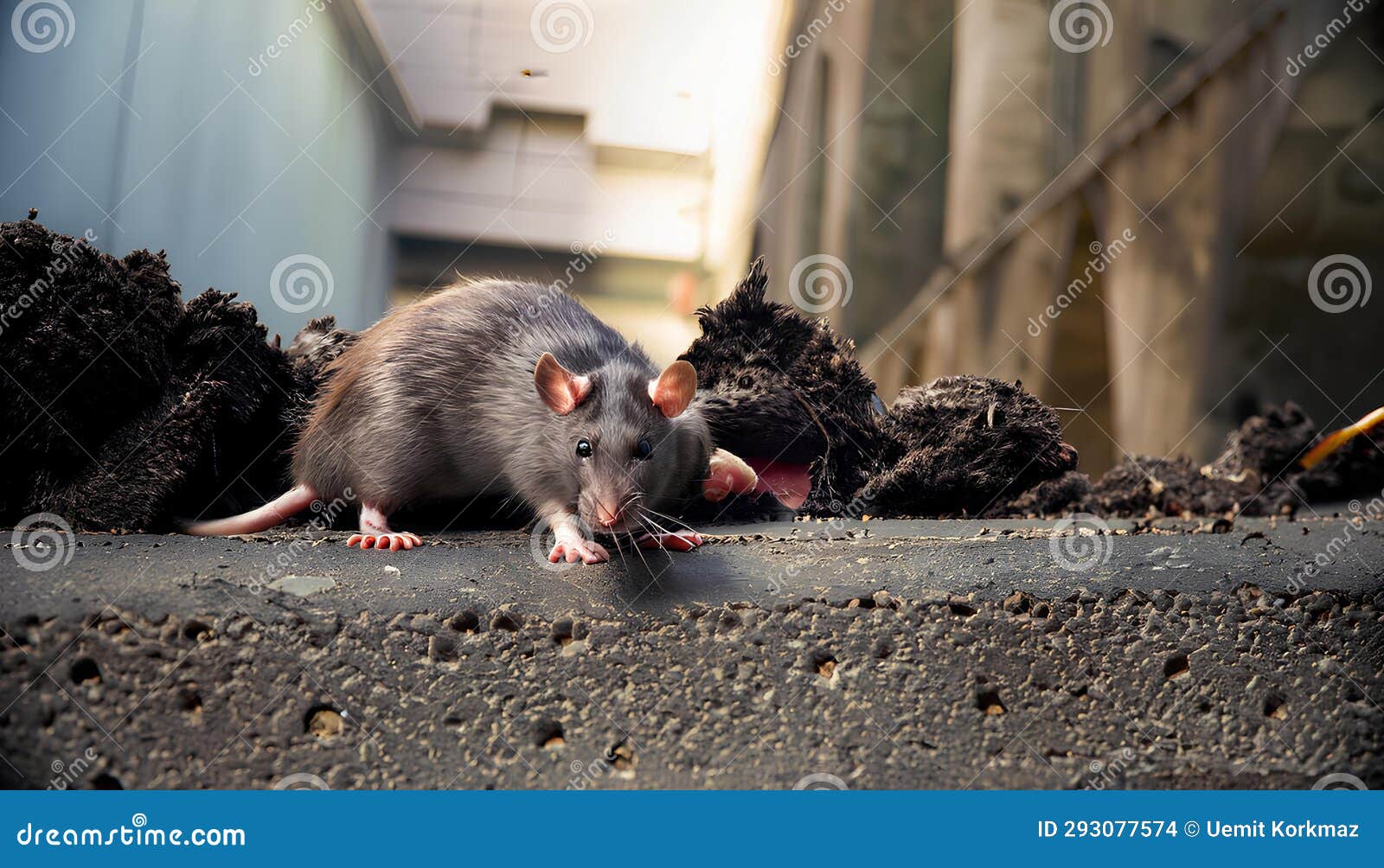 Rats in the City Eat Garbage Stock Illustration Biology Diagrams