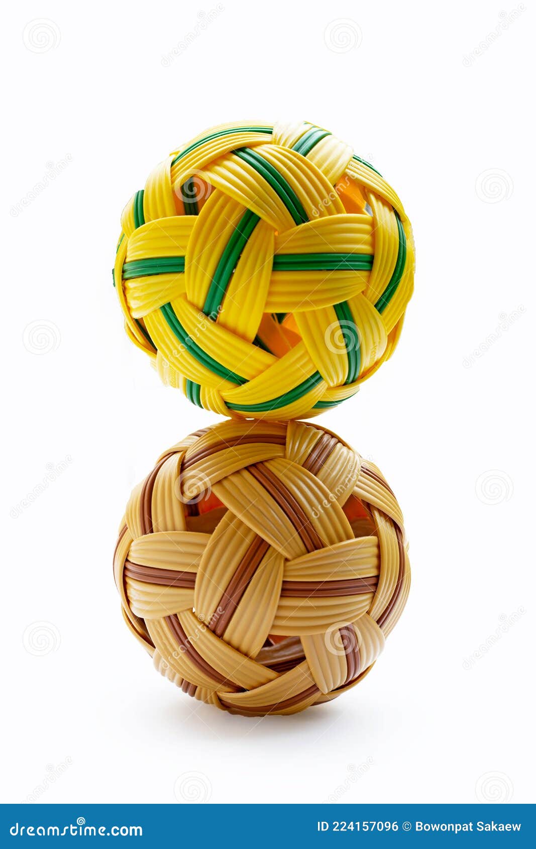 Rattan balls on white stock photo. Image of asia, floor 224157096