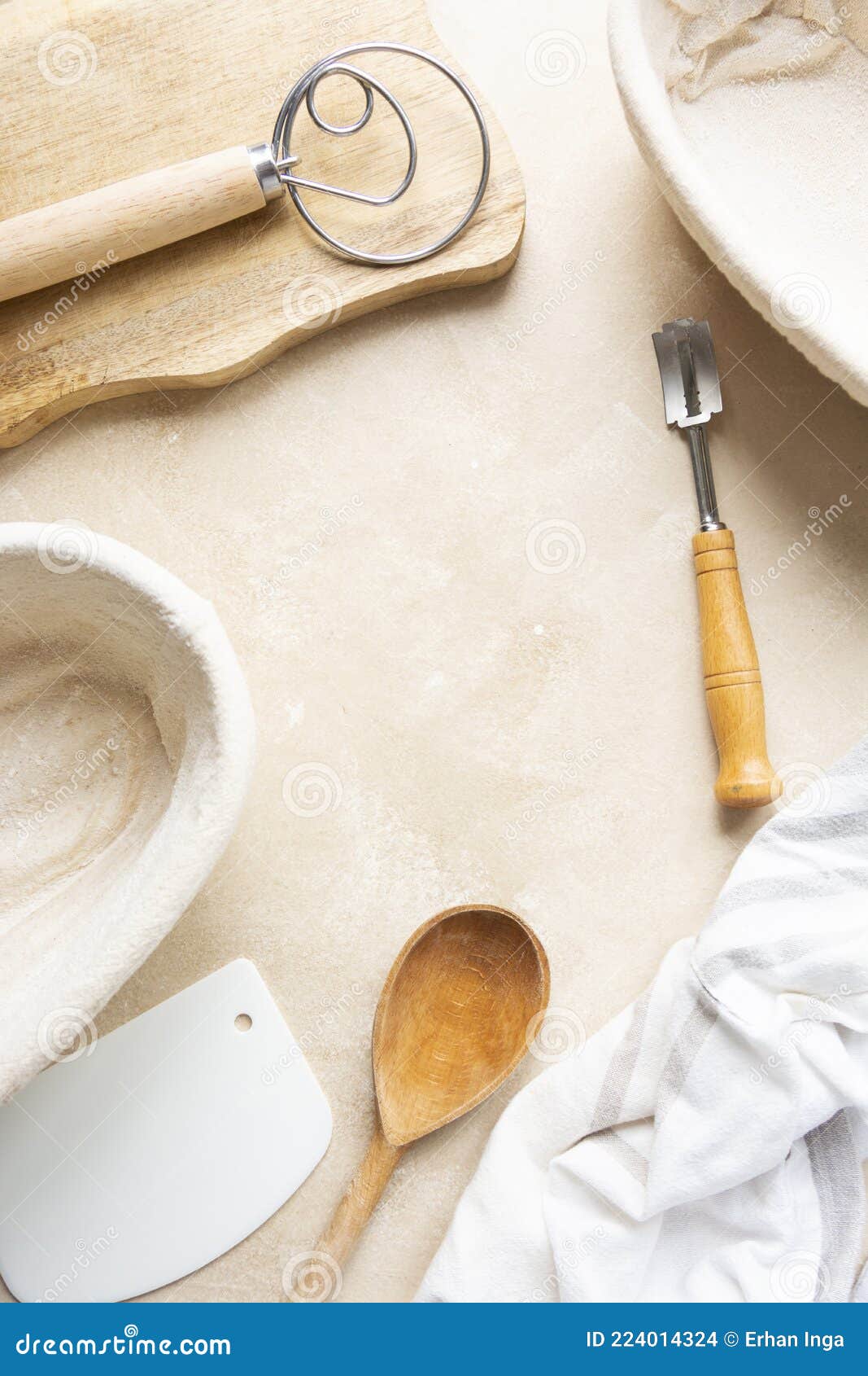 Rattan Proofing Basket for Sourdough Bread. Baking Utensile
