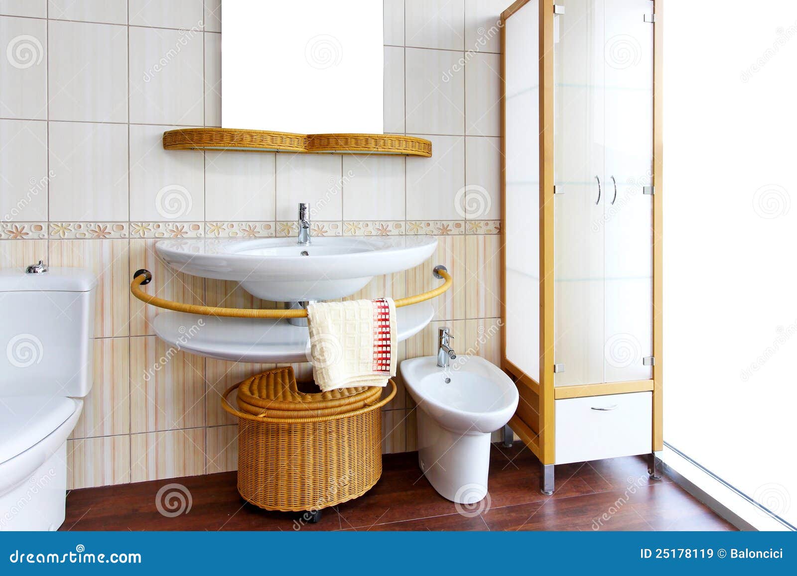 Rattan bathroom stock image. Image of home, bidet, fixture 25178119