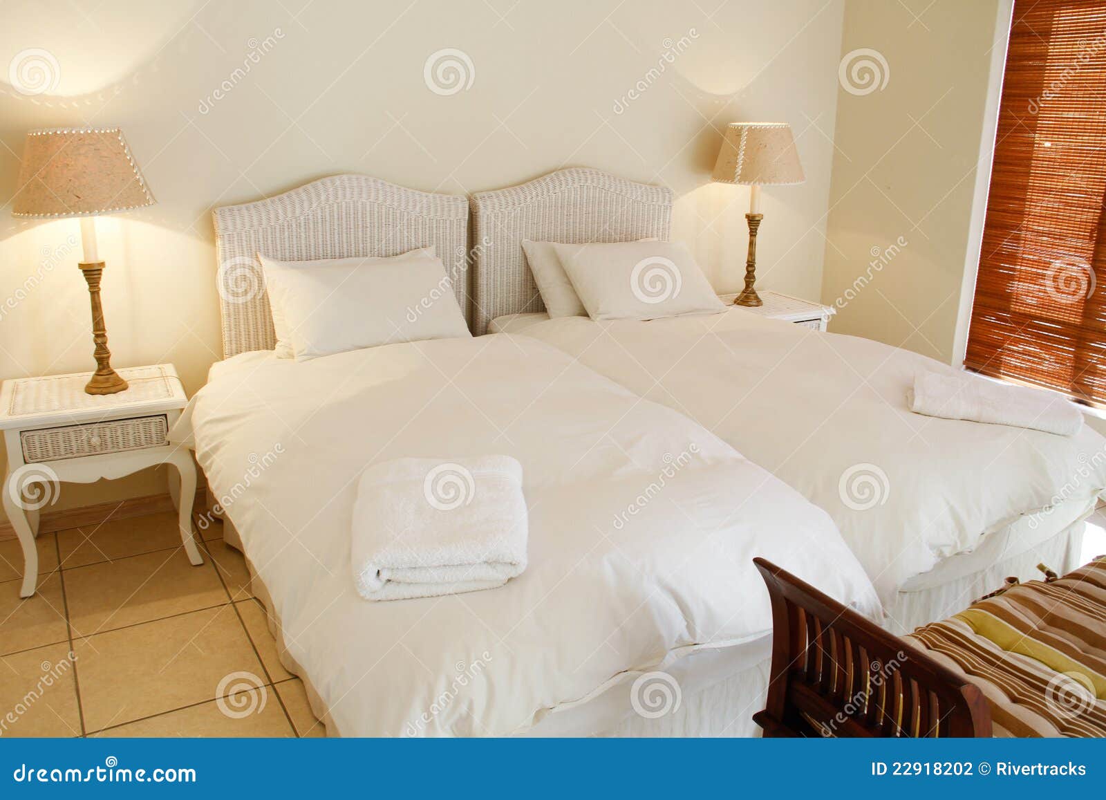 Rattan Double Bed Stock Photo 37963566