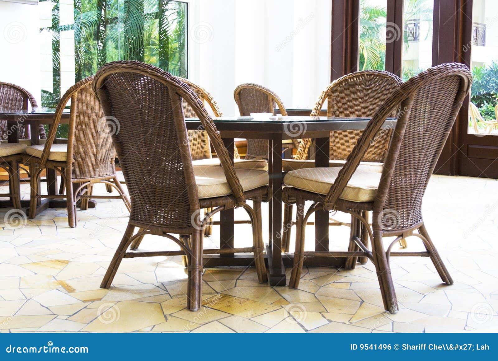 Rattan Furniture stock photo. Image of residential, fsofa 9541496