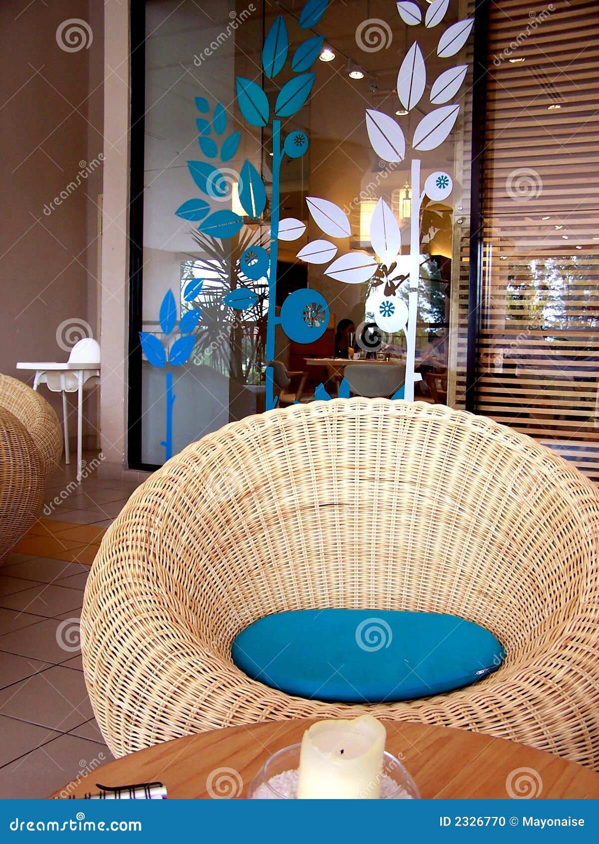 Rattan seat stock photo. Image of interior, house, restaurant - 2326770