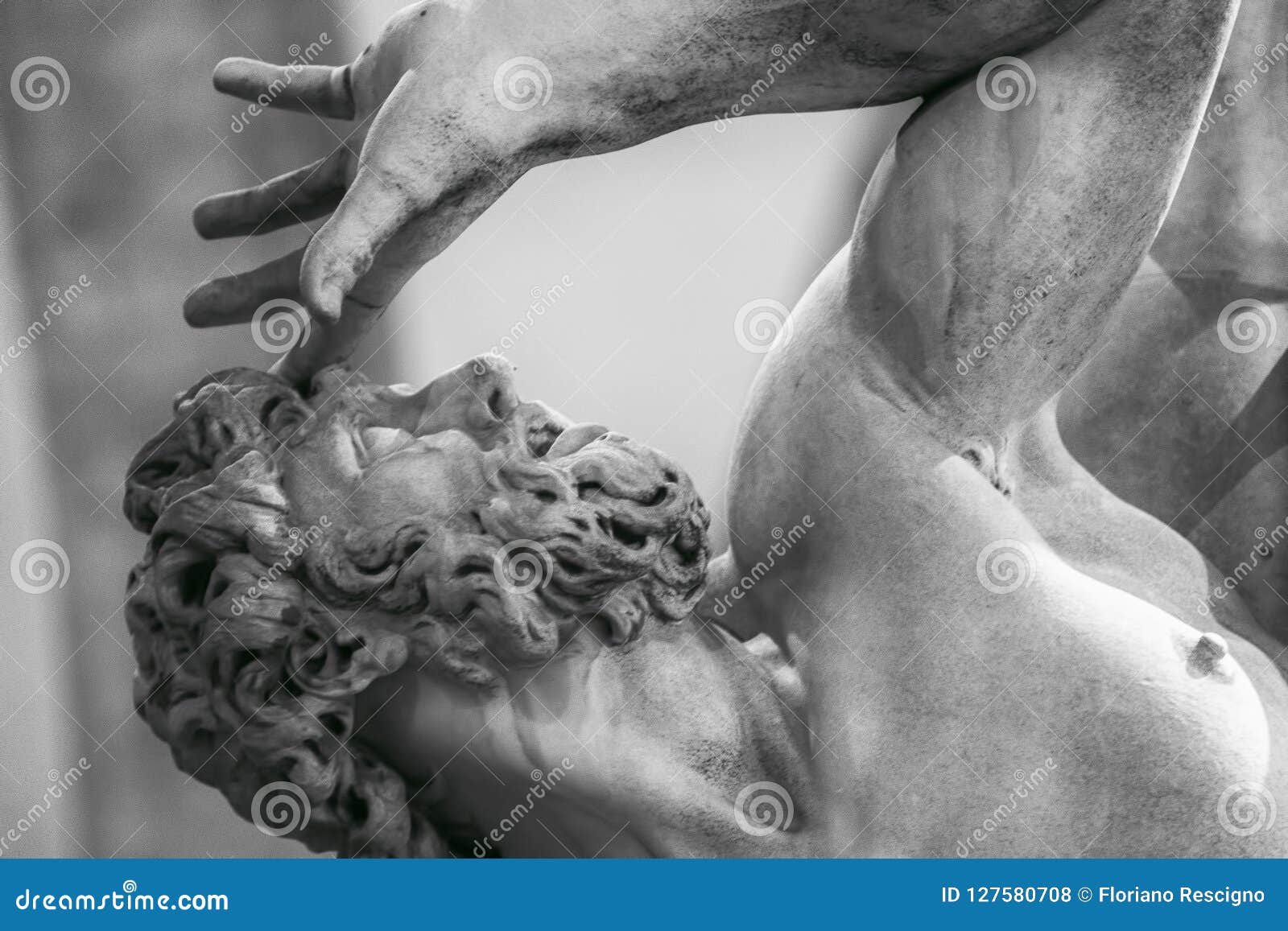 detail of the of the sabines is a statue