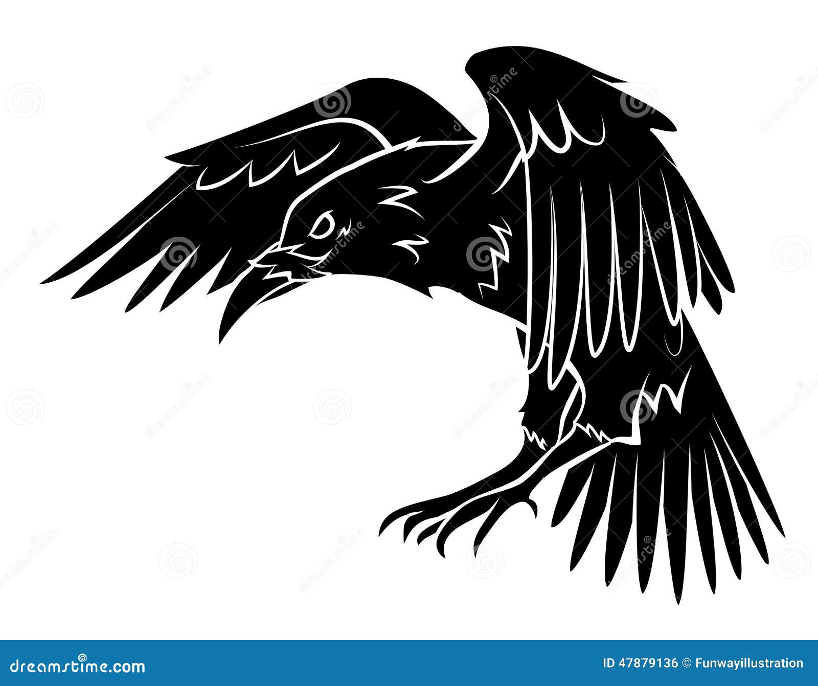 Download Raven stock vector. Illustration of abstract, design - 47879136