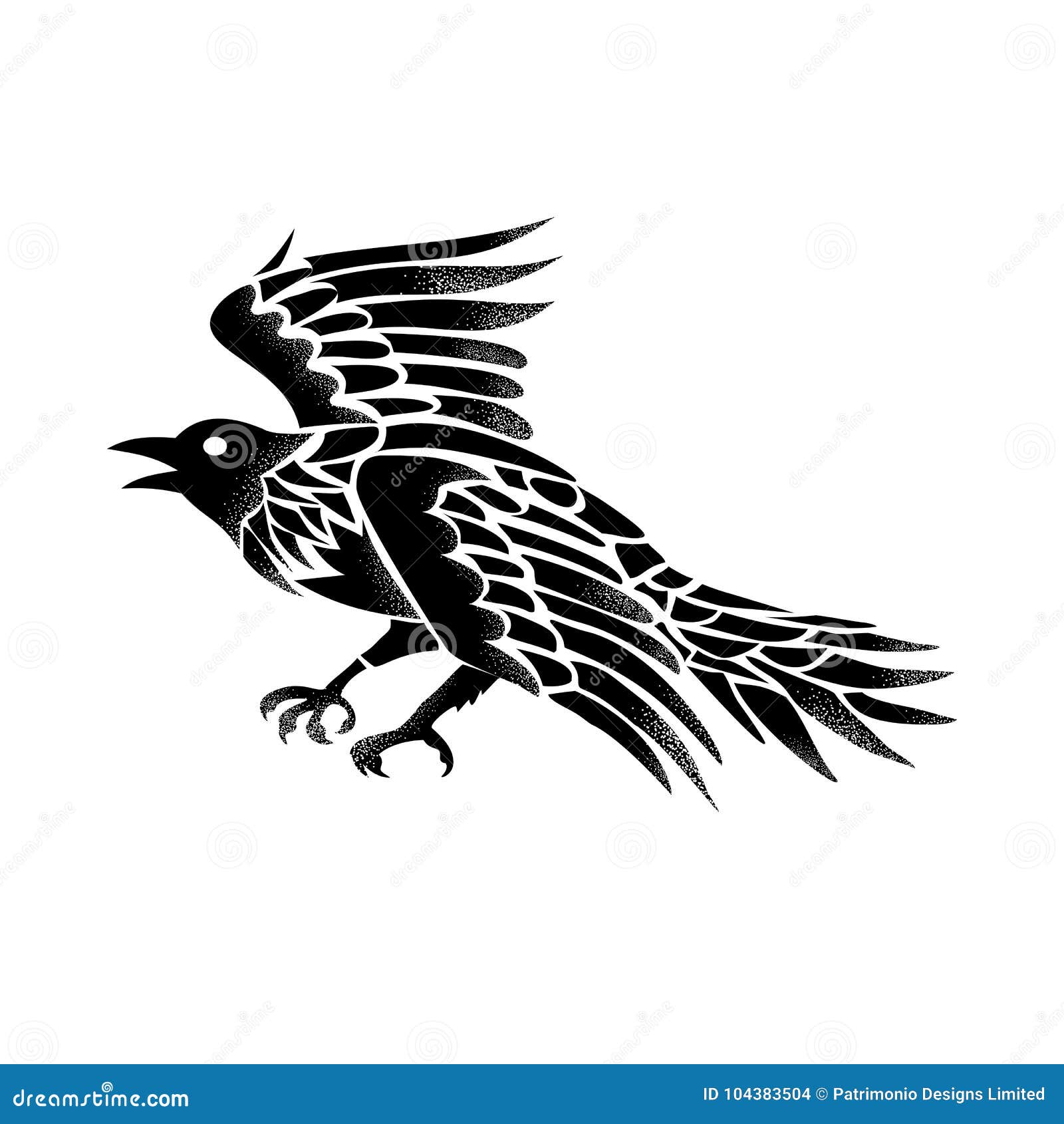 Raven Flying Side Tattoo stock illustration. Illustration of charcoal - 104383504 Raven Flying Side Tattoo stock illustration. Illustration of charcoal - 104383504