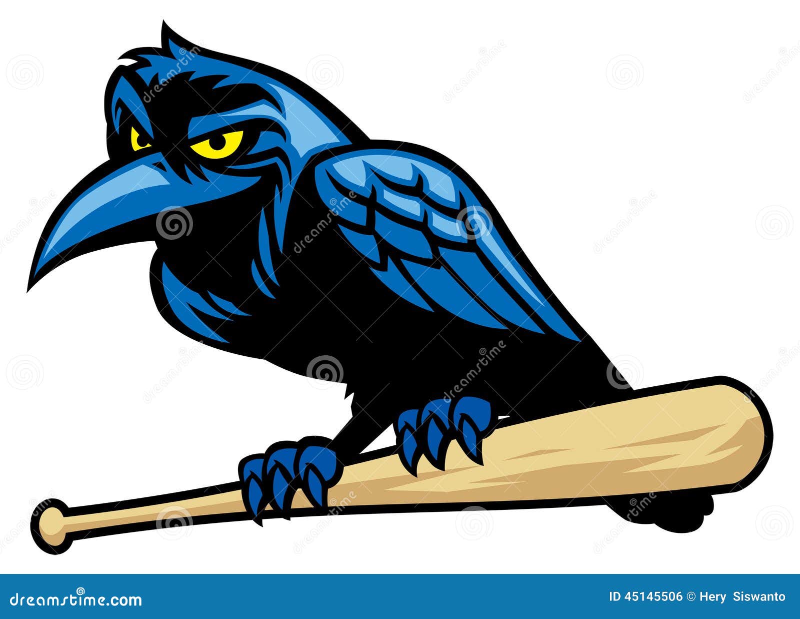 Baseball Death Mascot Vector Cartoon Illustration