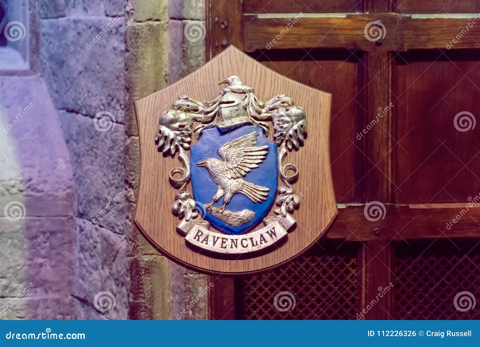 Ravenclaw house Crest editorial photo. Image of night - 112226326