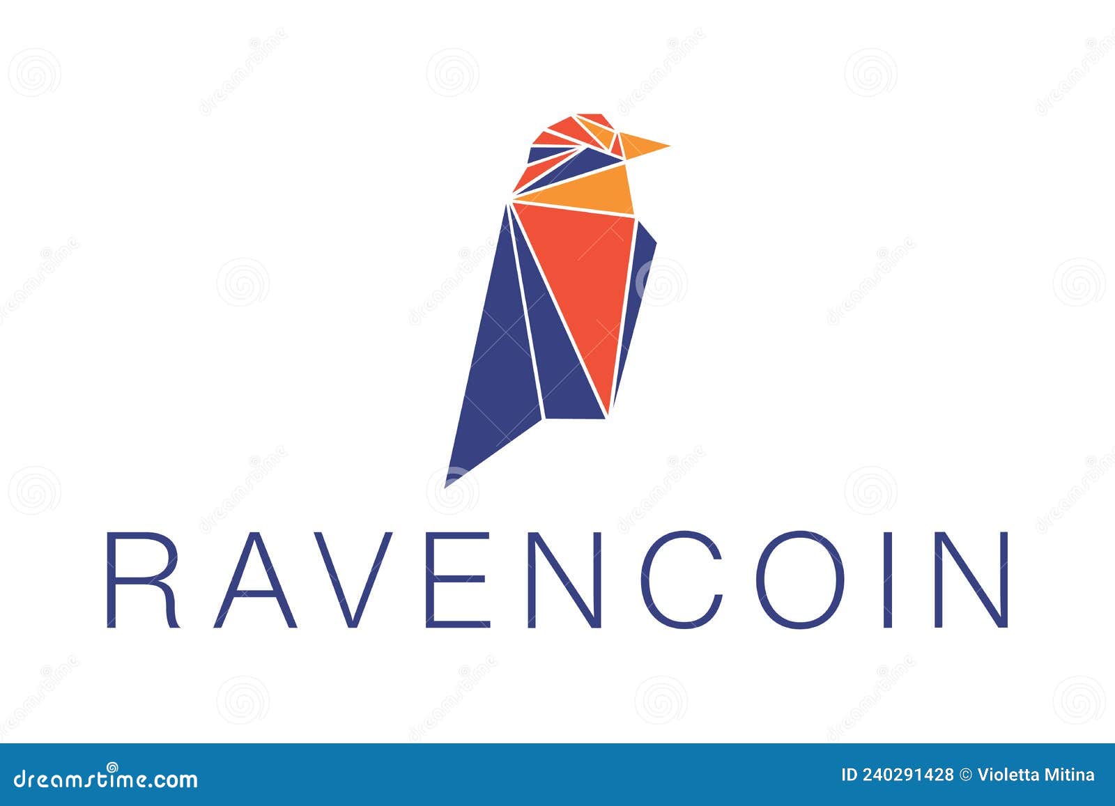 Ravencoin. Cryptocurrency Logo on a White Background Stock Vector -  Illustration of ravencoin, digital: 240291428
