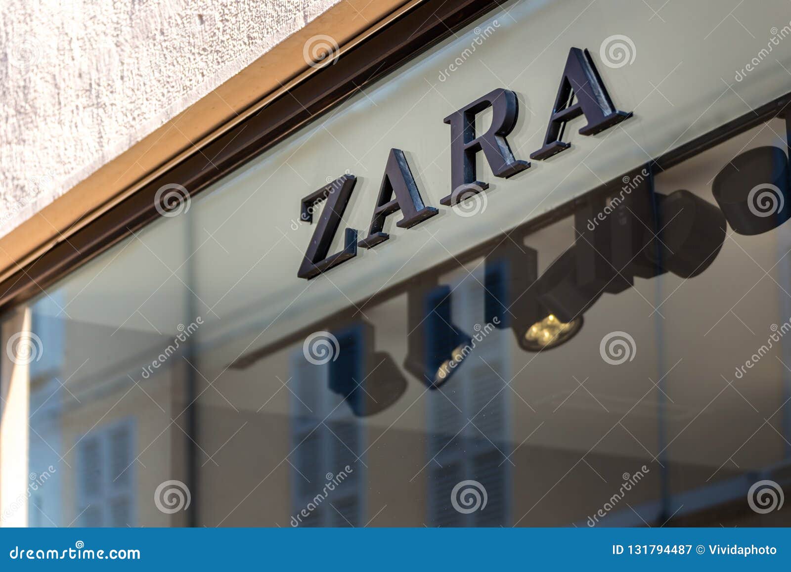 Light is Enlightening ZARA Logo on Storefront Editorial Photography ...