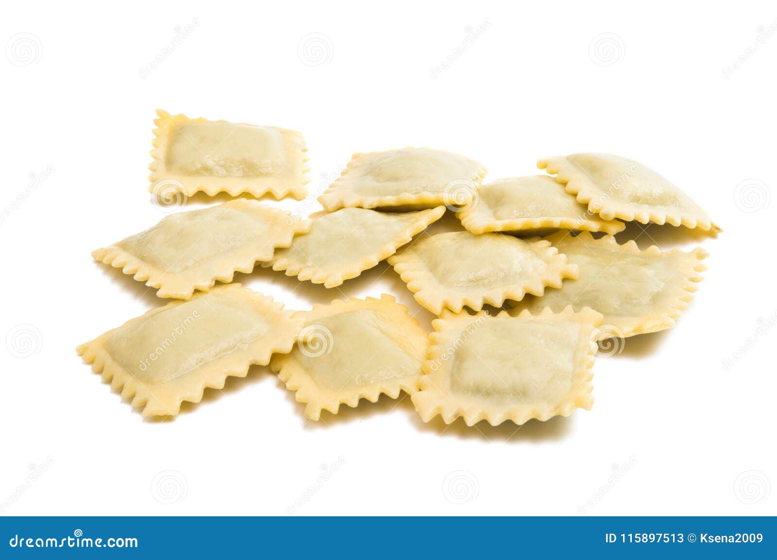 Ravioli isolated stock image. Image of uncooked, traditional - 115897513