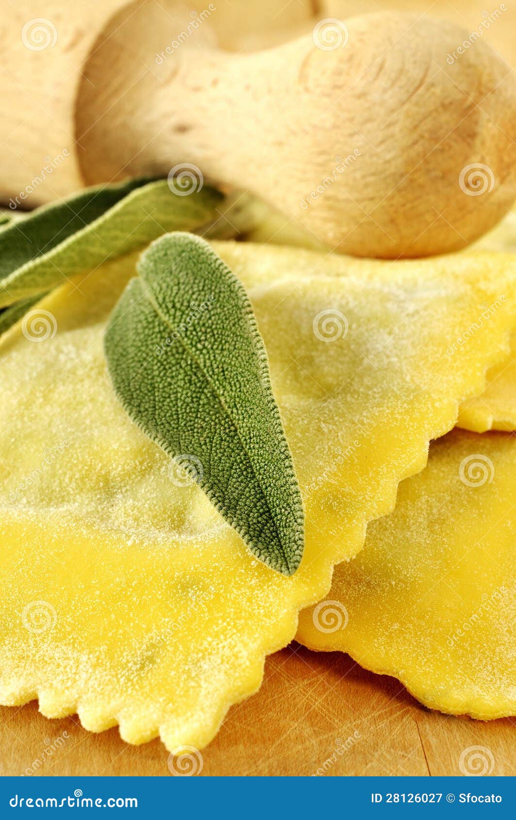 Ravioli, Italian Egg Pasta, Closeup Stock Image Image of heap, board
