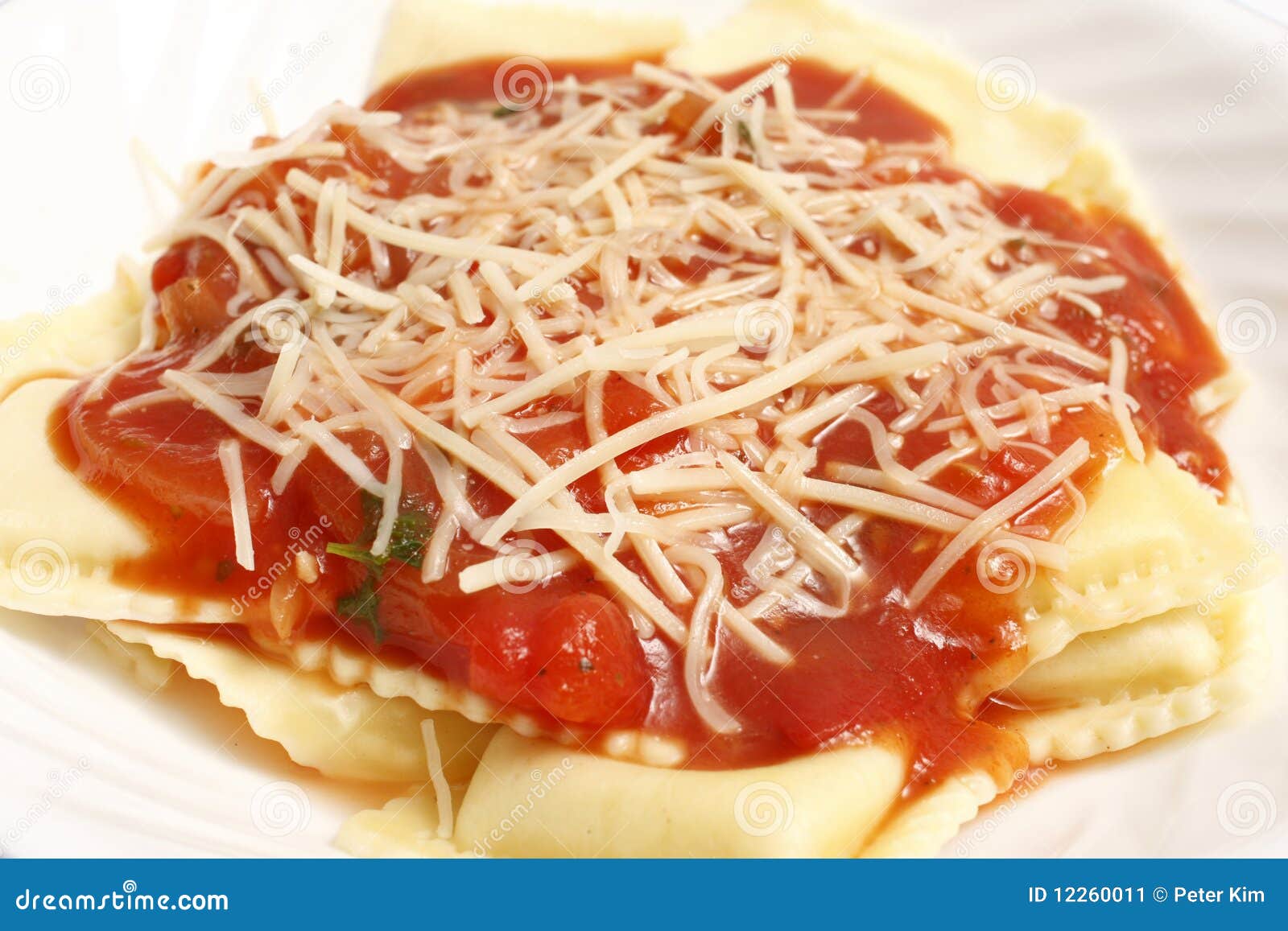 Ravioli with Marinara Sauce Stock Image Image of vegetarian, studio