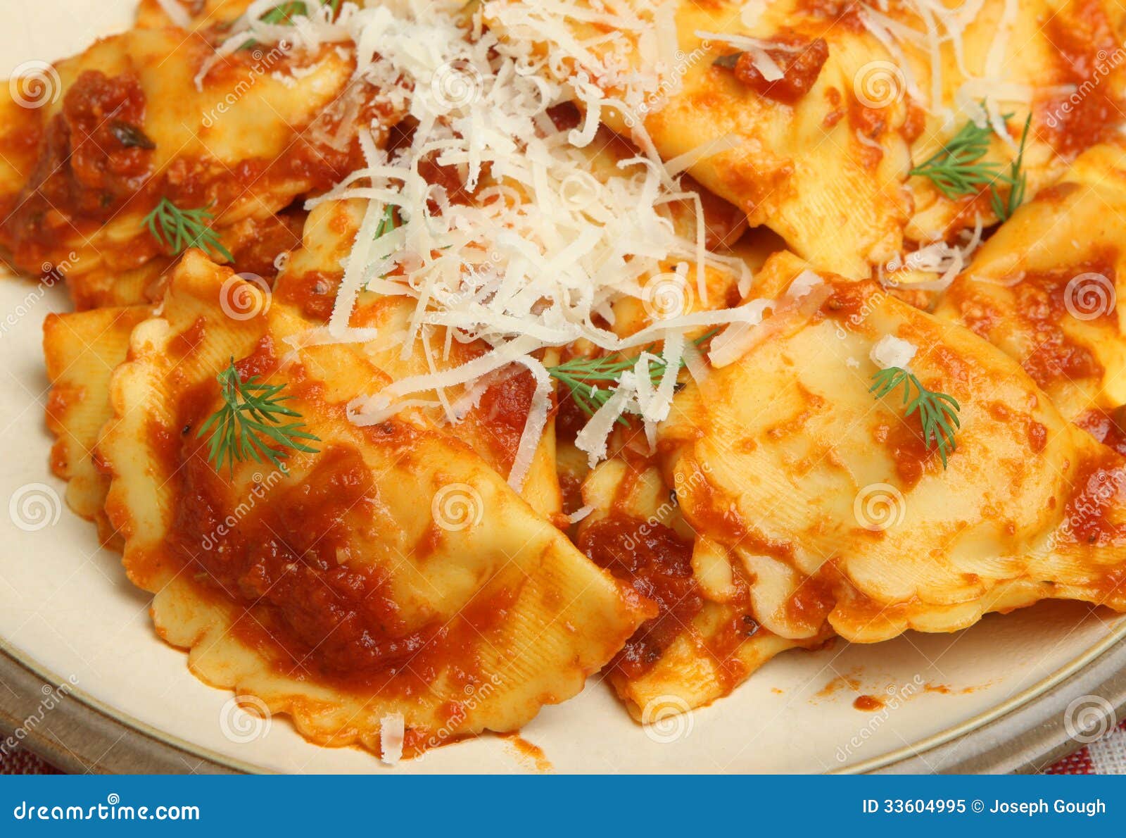 Ravioli in Tomato Sauce with Cheese Stock Image Image of traditional