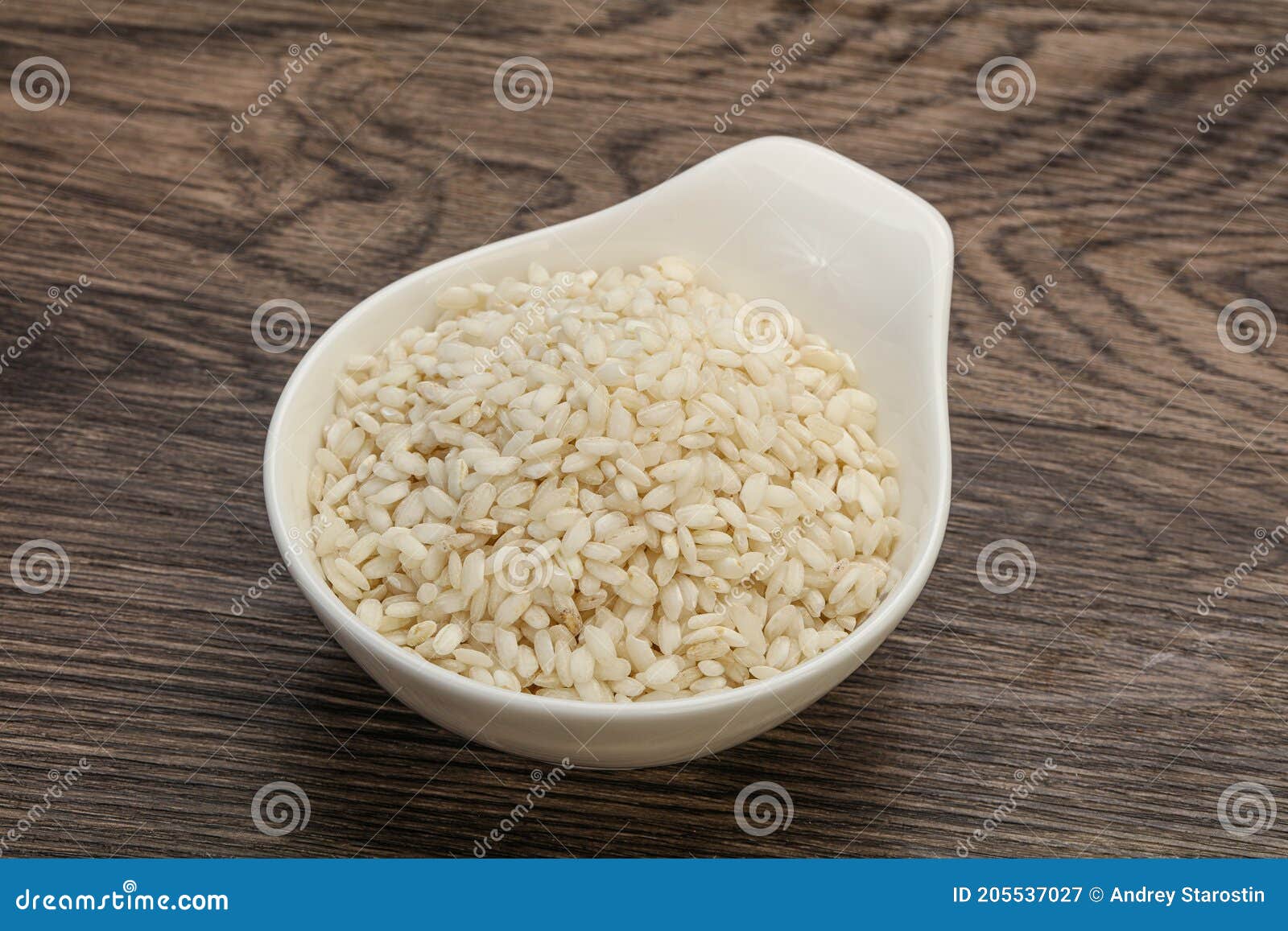 Raw Arborio Rice for Risotto Stock Image Image of wooden, dinner