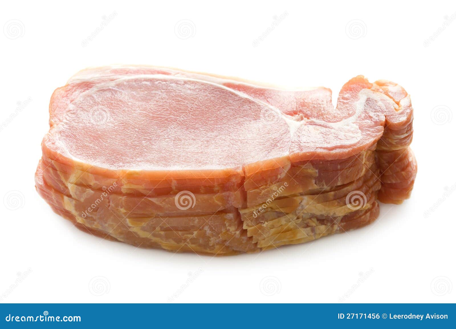 Raw Back Bacon Slices Isolated on White Stock Photo Image of slices