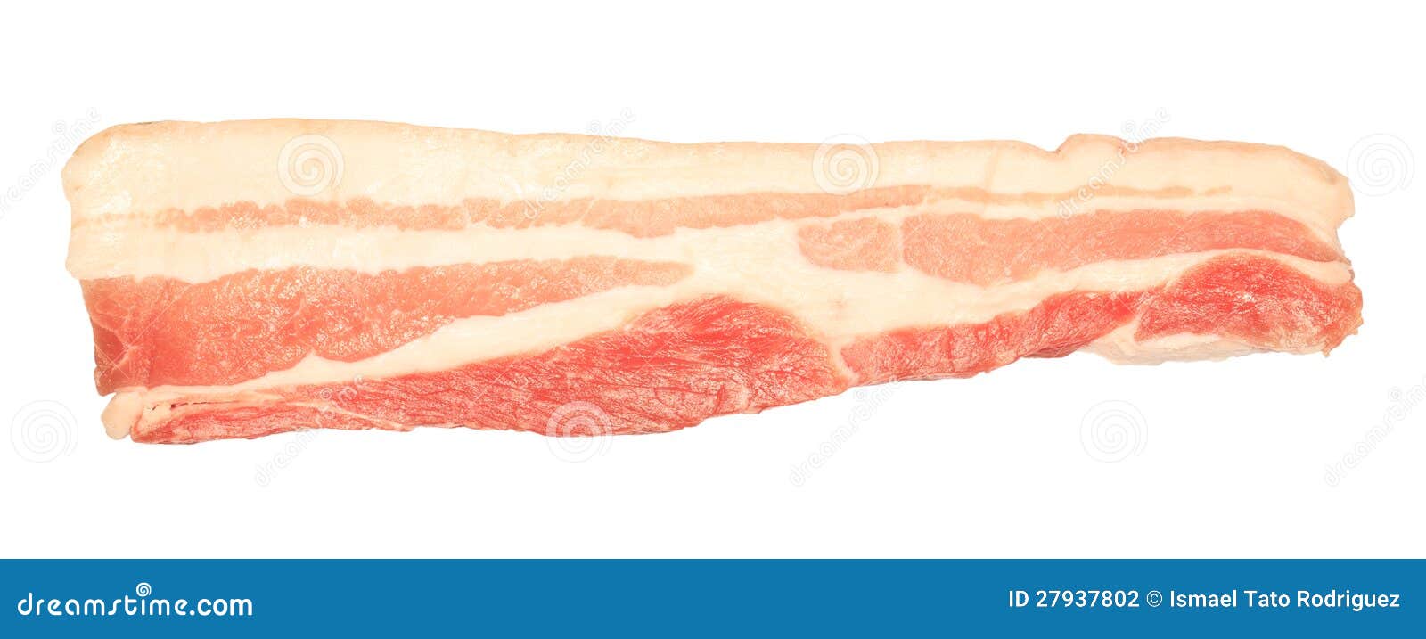 raw bacon slice