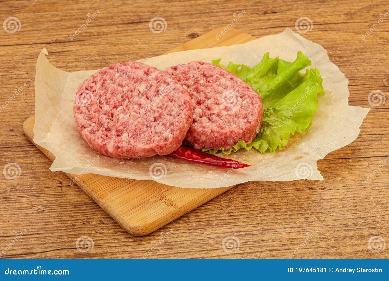 Raw beef cutlet for burger stock image. Image of chopped 197645181