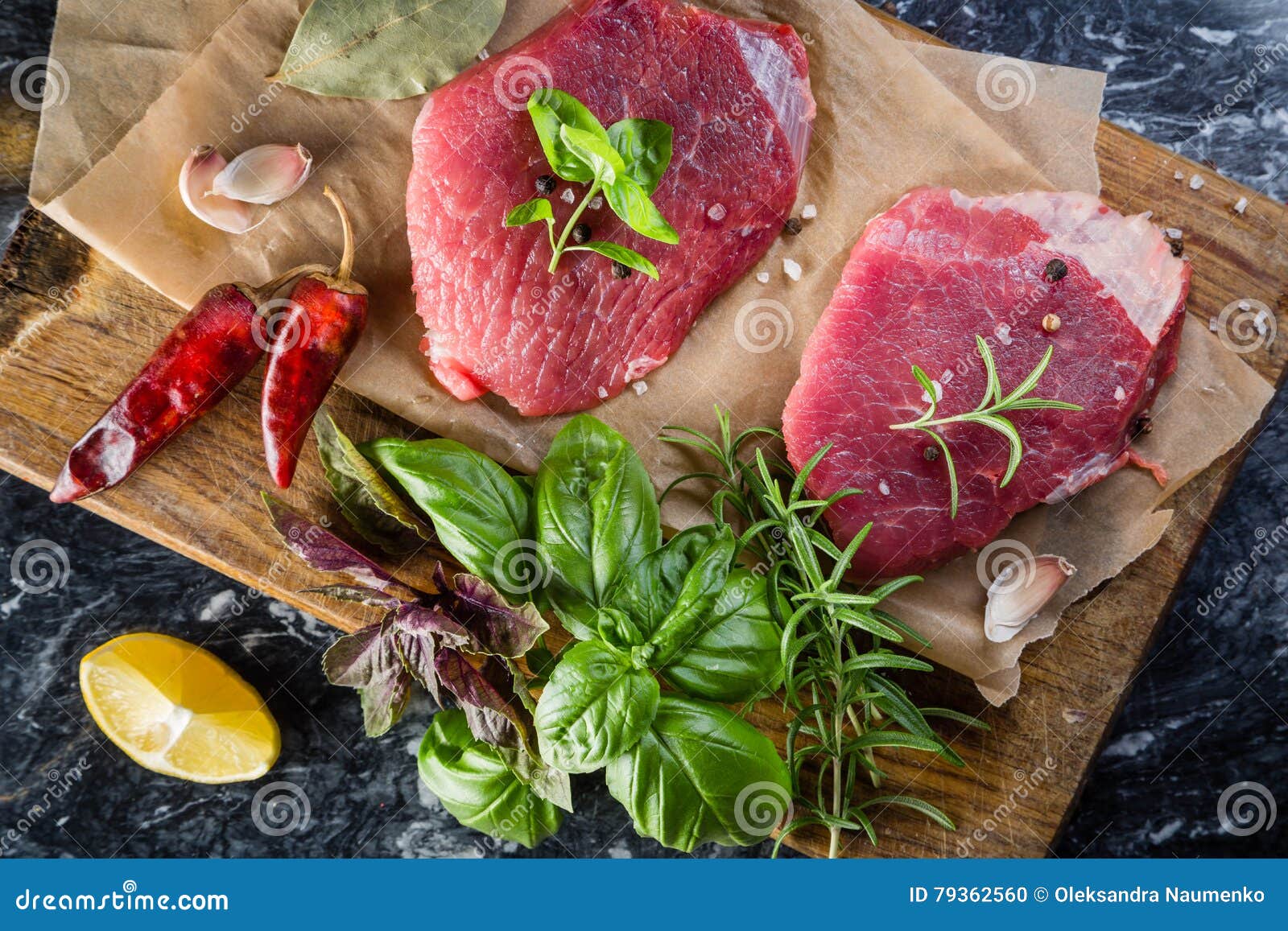 Raw Beef Meat with Herbs and Spices Stock Photo Image of organic