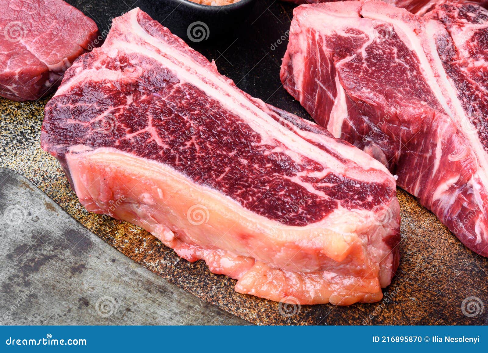 Raw Beef Steak, Club Steak Cut, on Old Dark Rustic Background Stock Photo Image of prime