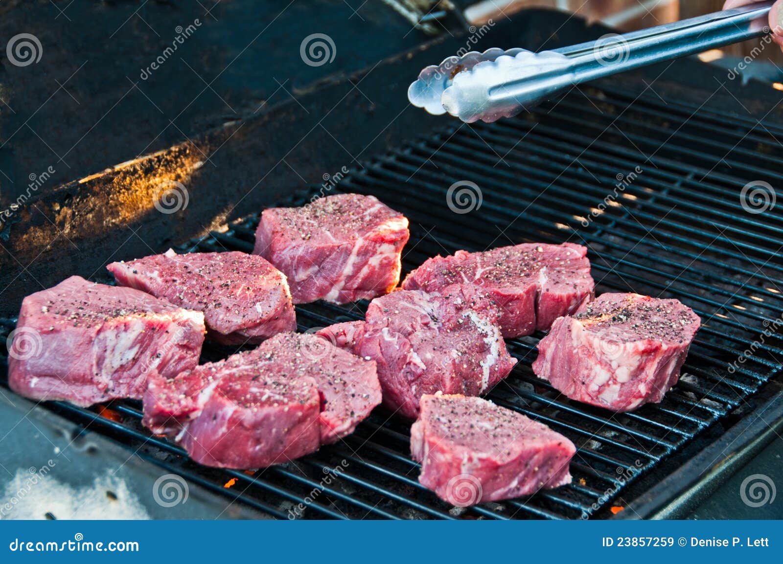 Raw Beef Steaks on the Grill Stock Image Image of barbecuing, prime