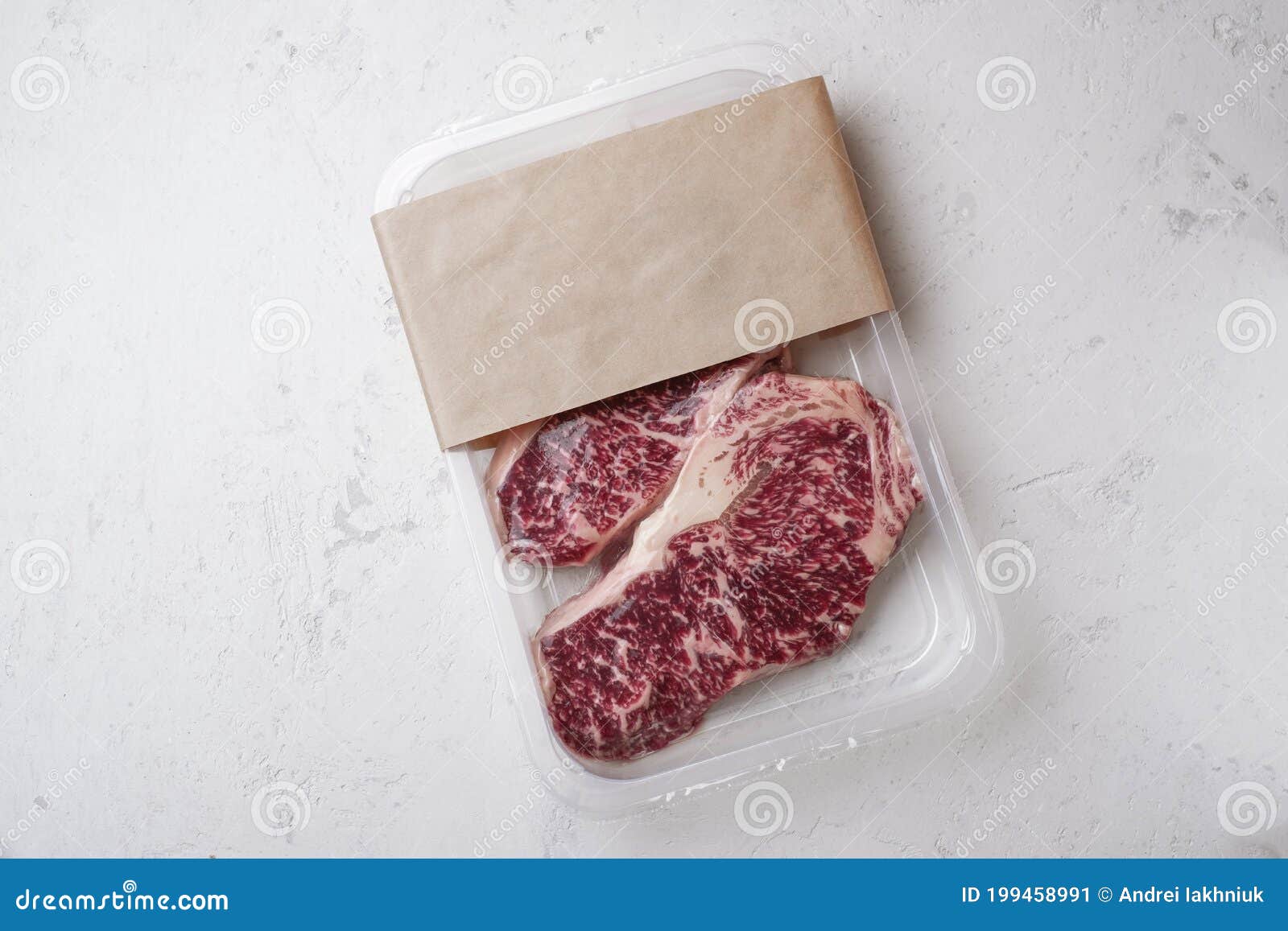 Download Raw Beef Striploin Steak In Vacuum Packaging Stock Image Image Of Cooking Pack 199458991