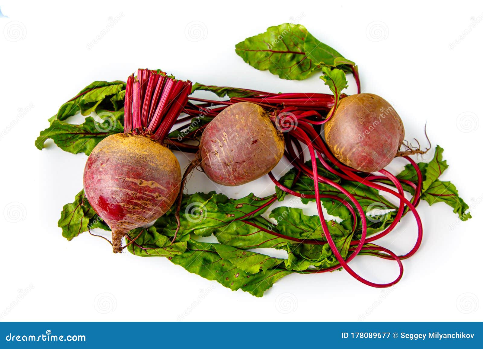 Raw Beets with Leaves are on a White Background. Stock Image Image of