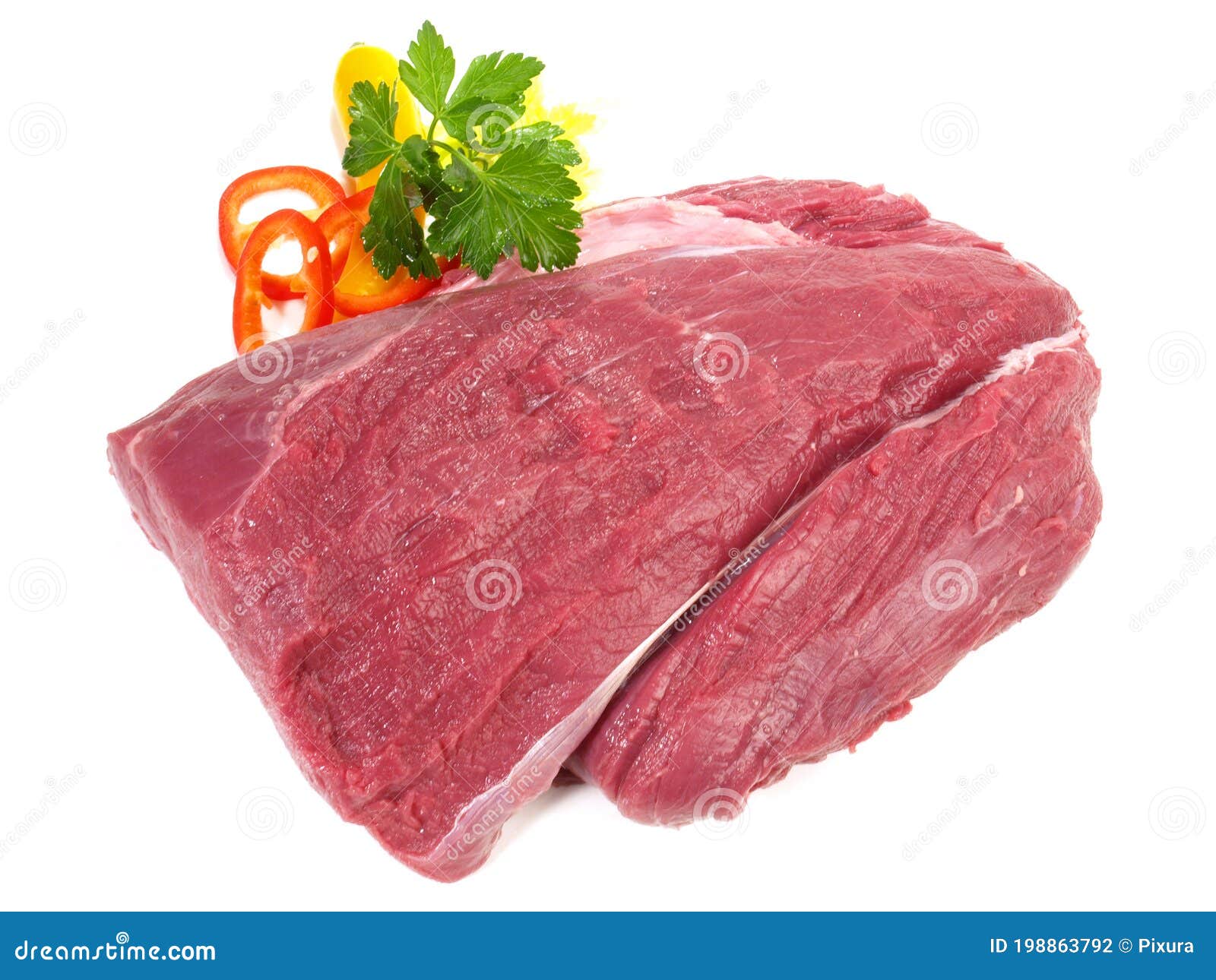 Raw Bison Fillet Meat - Raw Buffalo Meat On White Background Stock Photo -  Image of isolated, lean: 198863792