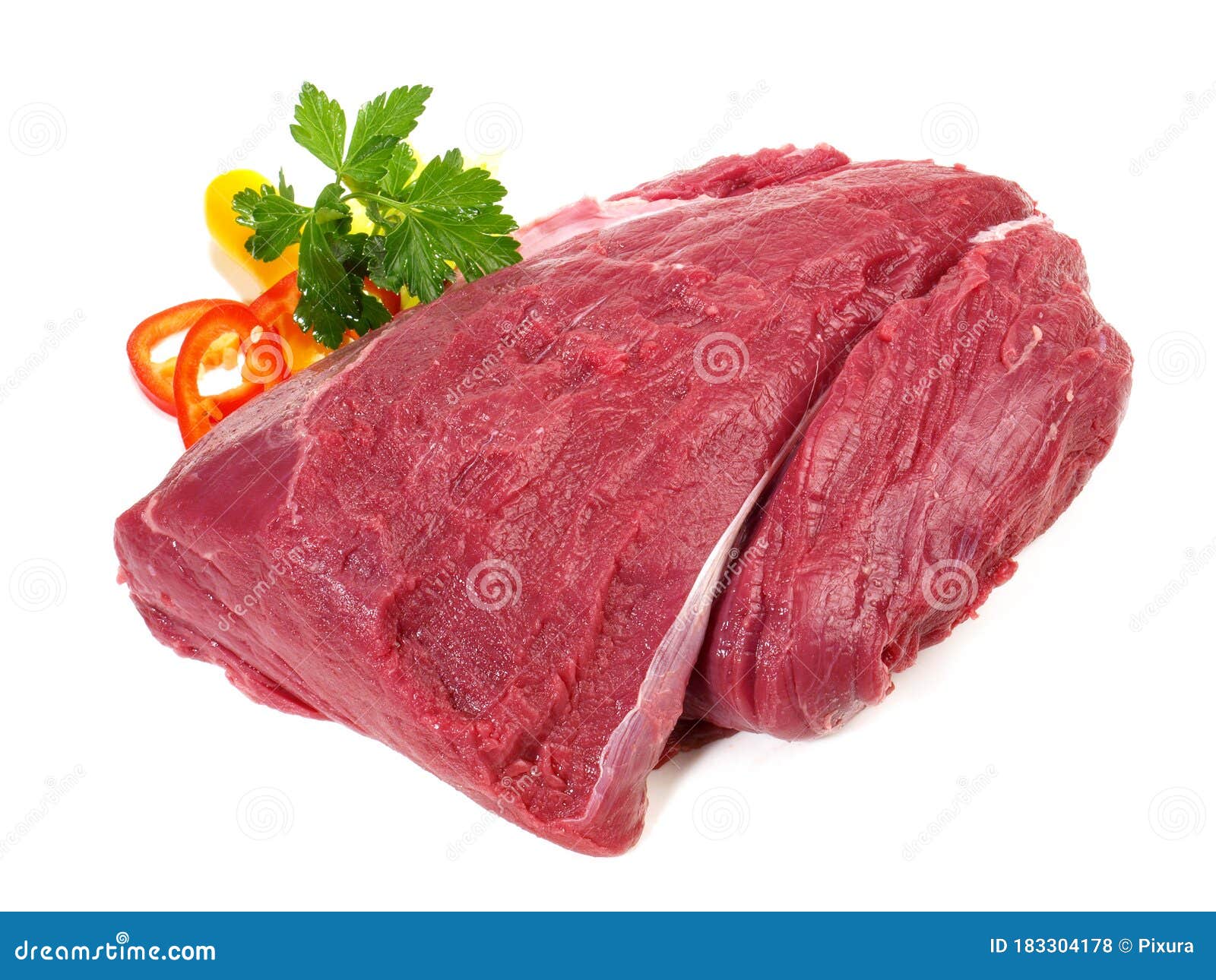 Relativitetsteori unlock Fortære Raw Bison Fillet Meat - Raw Buffalo Meat on White Background Stock Photo -  Image of decoration, fresh: 183304178