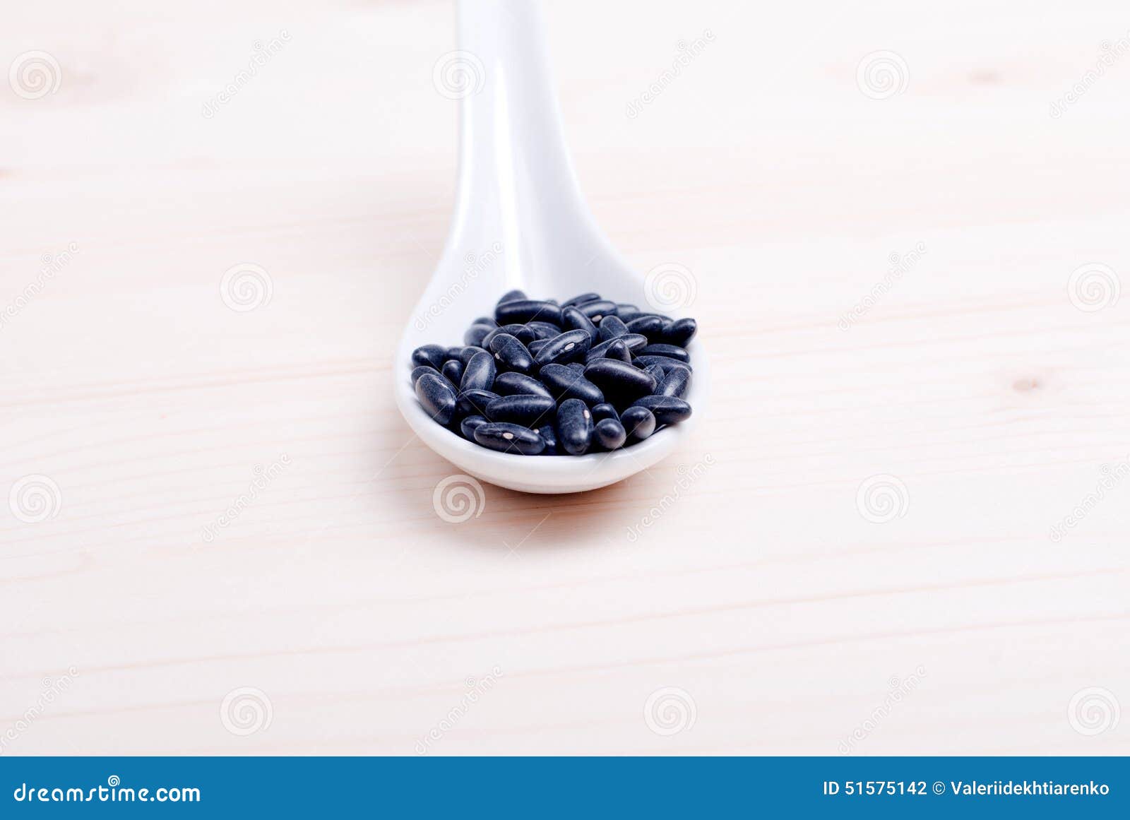 Raw Black Beans on the Board Diet Food Stock Photo Image of organic