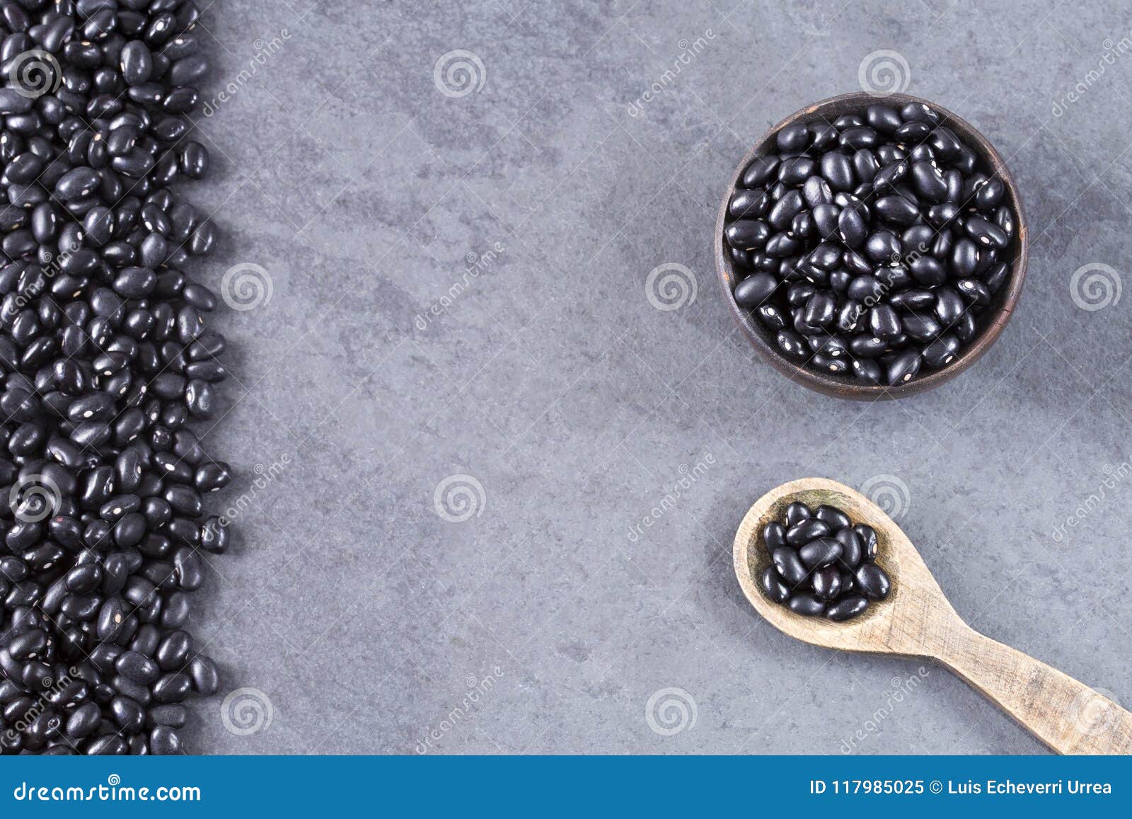 Raw Black Beans on the Table Stock Image Image of vegetarian
